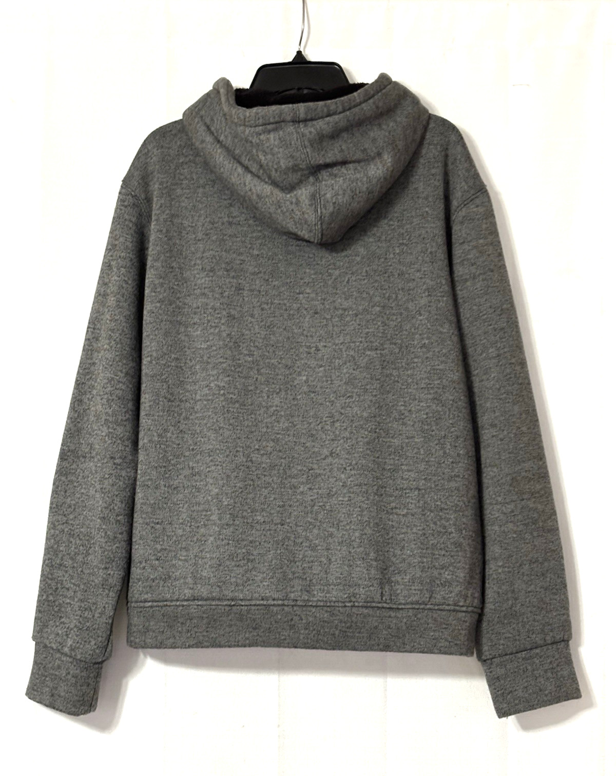 Carbon Men’s Gray Full Zip Sweatshirt Hoodie with Button Flap Pockets – Size L