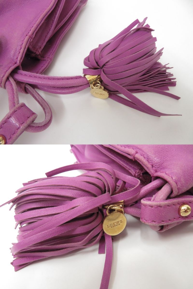 Authentic LOEWE Flamenco Lambskin Nappa Leather Shoulder Bag S#51068