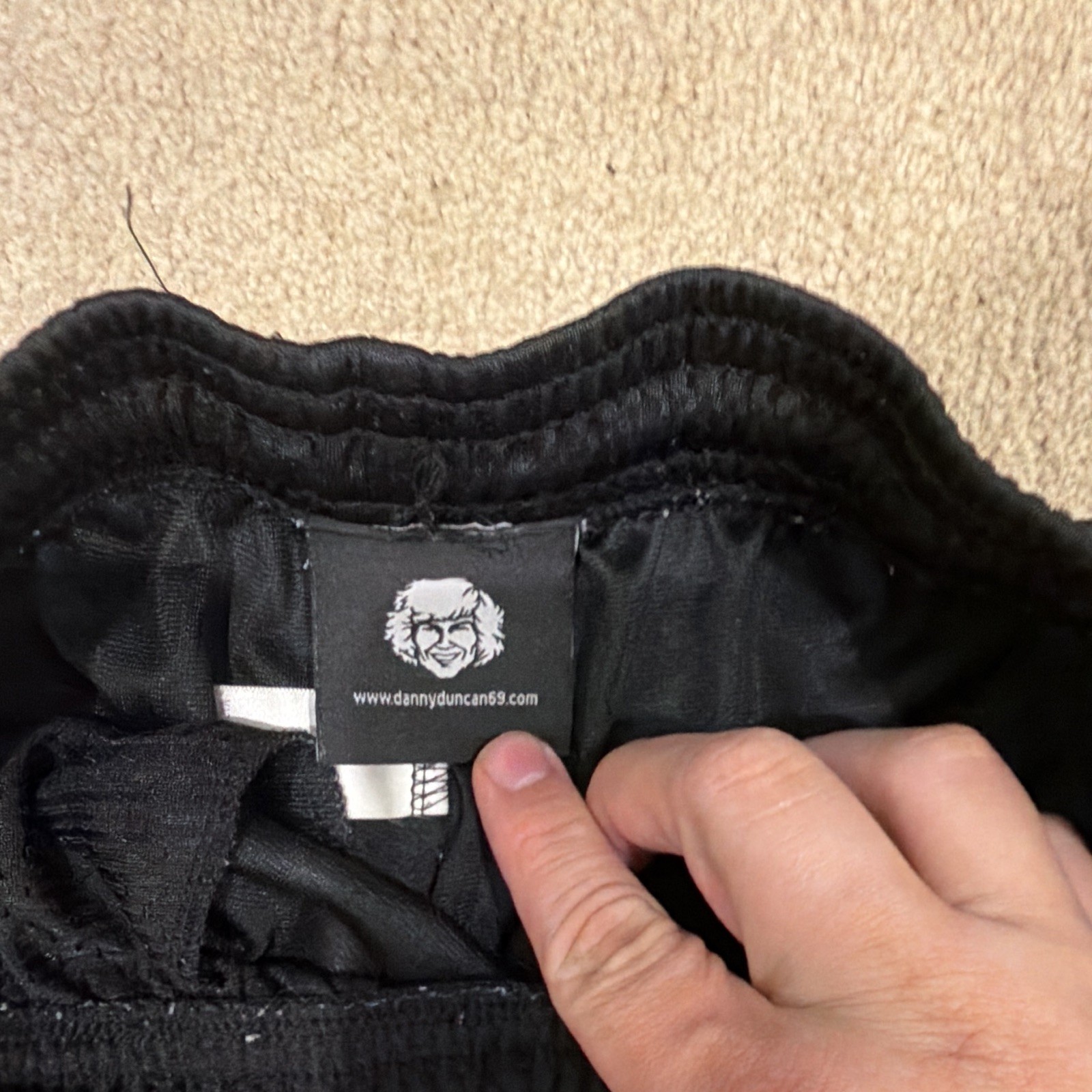 Danny Duncan Virginity Rocks 69 Black Mesh Athletic Shorts, Drawstring