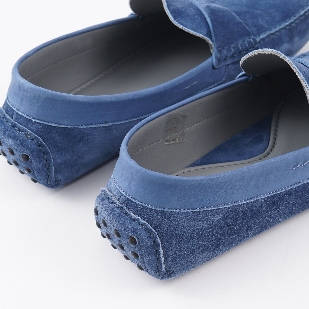 Brett Johnson Slate Blue Calf Suede Driving Moccasins 10.5 (Eu 43.5) Shoes NIB