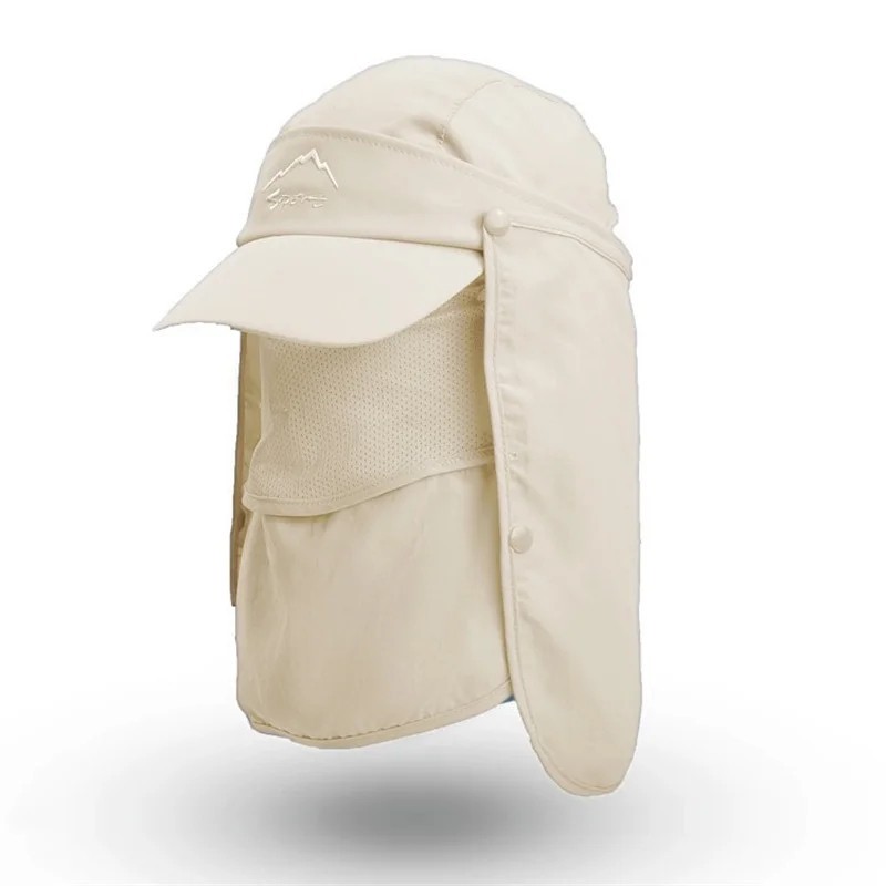 Summer UV Protection Sun Hat Baseball Cap With Neck Face Flap For Fishing Hiking