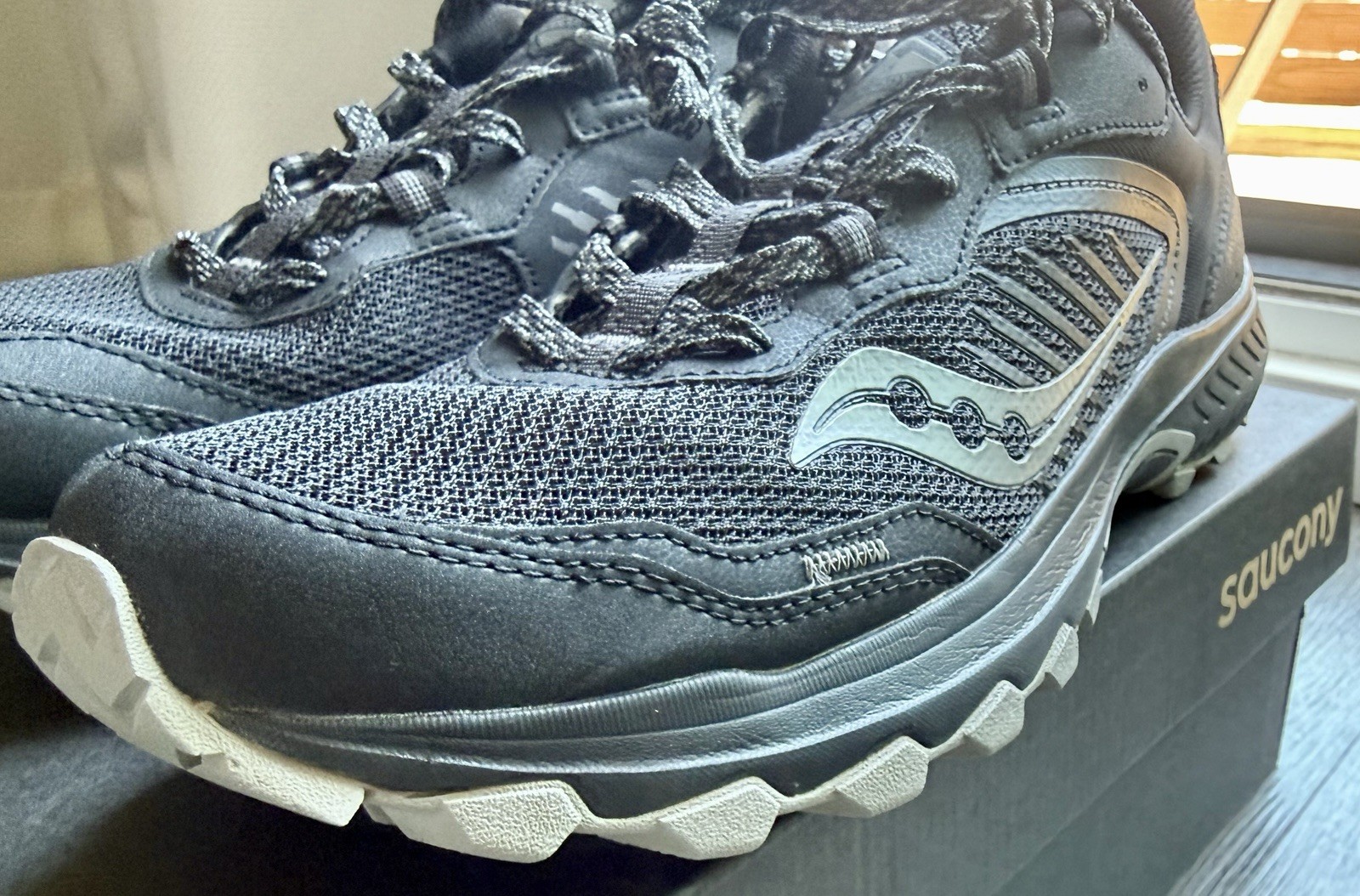 Saucony Excursion TR15 Trail Running Shoes, Black/Shadow S20668-10, US MENS 11.5