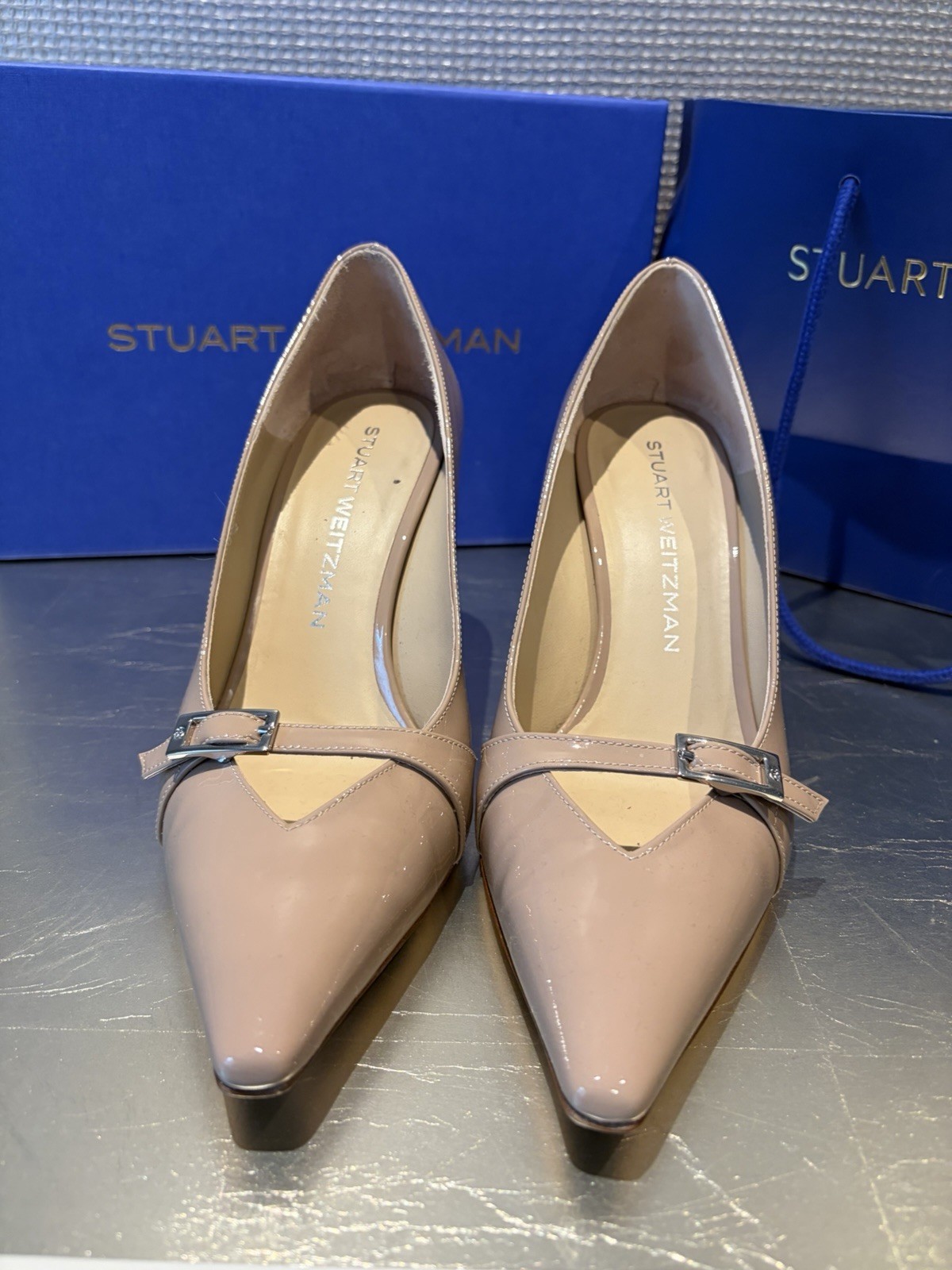 Stuart Weitzman Georgie Pumps 85 In Fawn Size 7 Worn Once With Box And Bag
