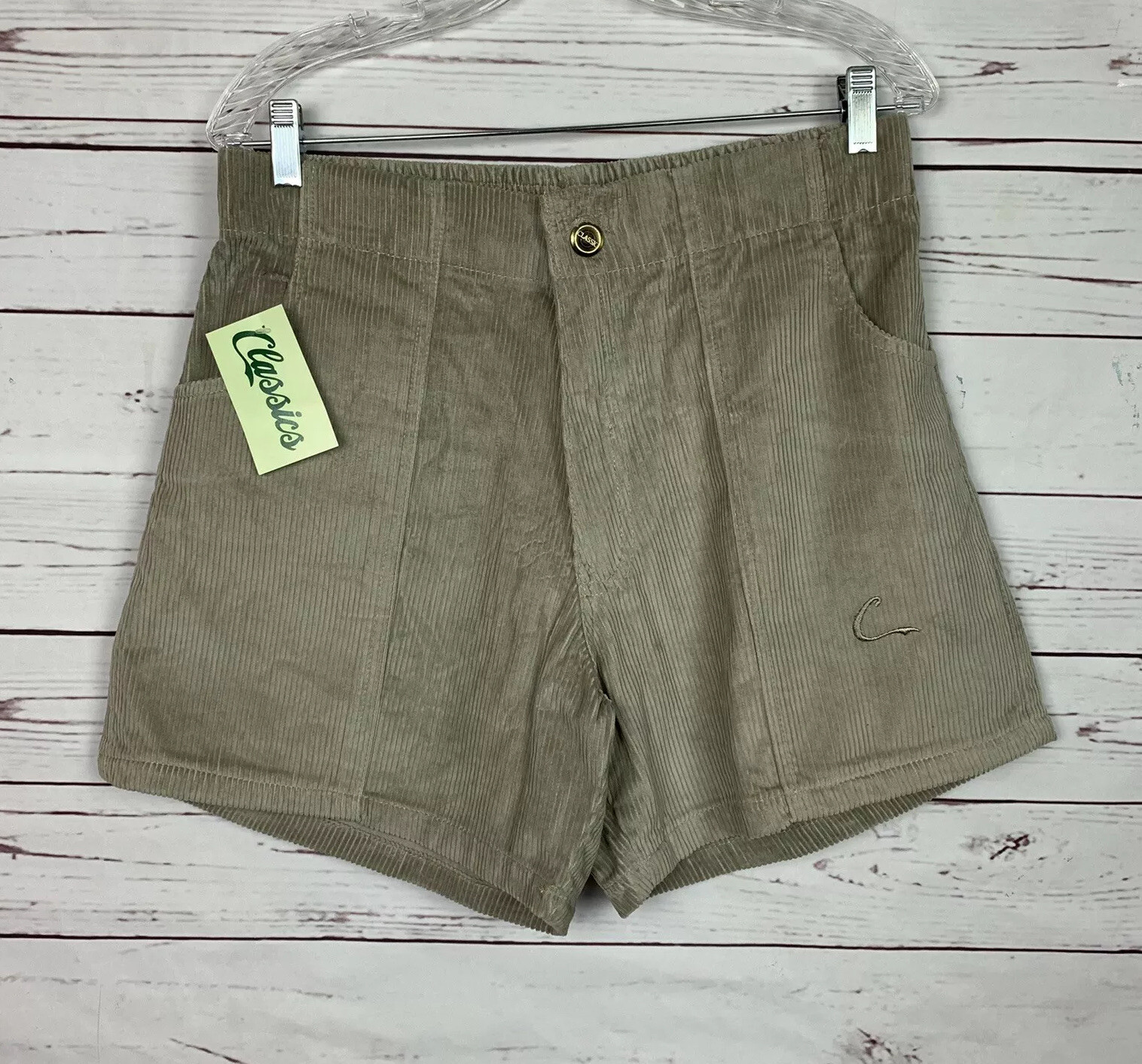 Vintage Tan Corduroy Classics OP Style shorts size 32
