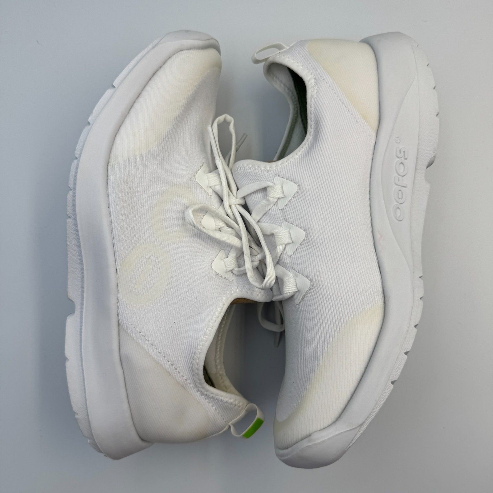 Oofos Oomy Stride Mens Size 9 Chalk White Running Walking Shoes Sneakers