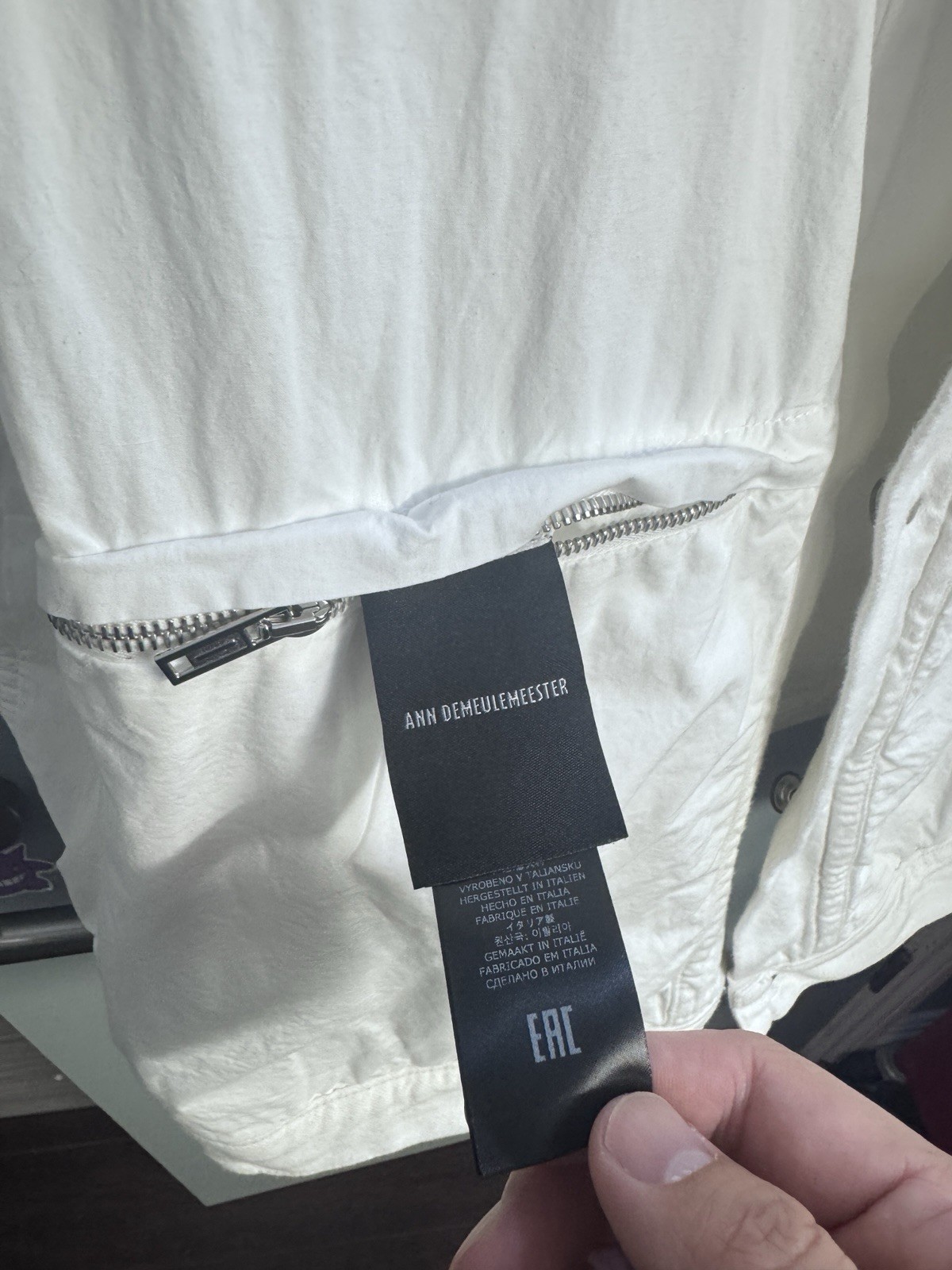 Ann Demeulemeester SS 22 denim vest white sz 50