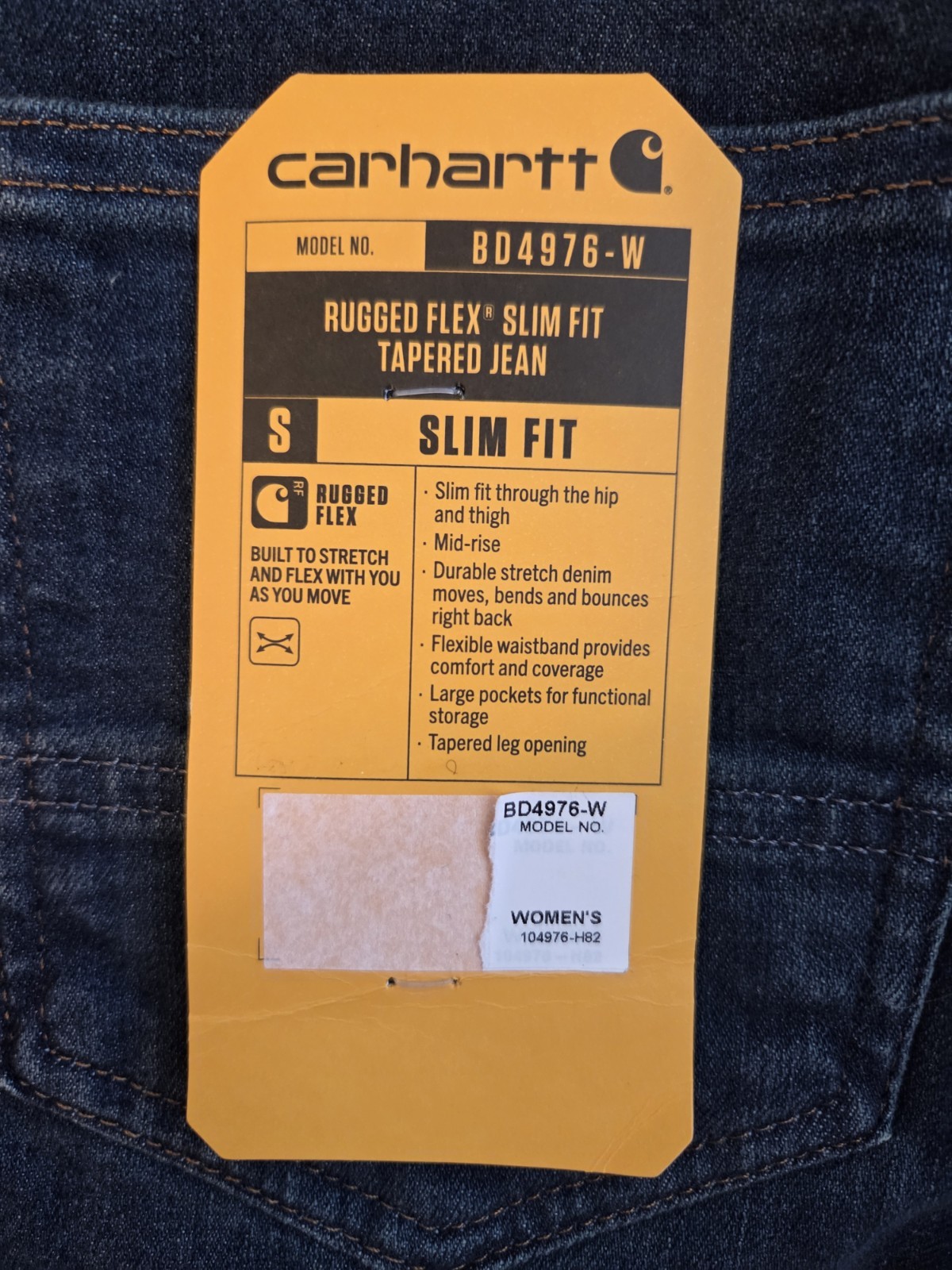 Carhartt Jeans *Sz 6 Reg* 30×29.5 Rugged Flex Slim Fit Denim BD4976-W NEW NWT
