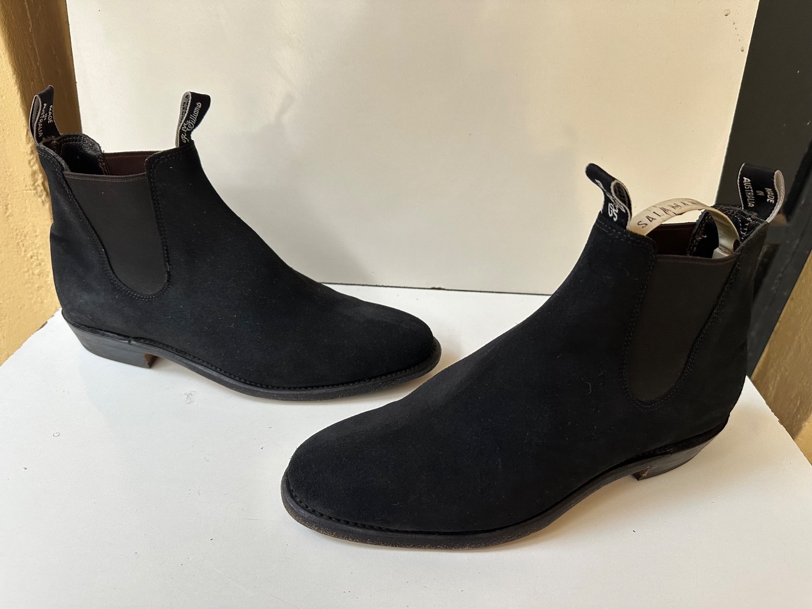 R.M.Williams Craftsman Suede Black Men’s Ankle Boots UK 8.5 USA 9.5