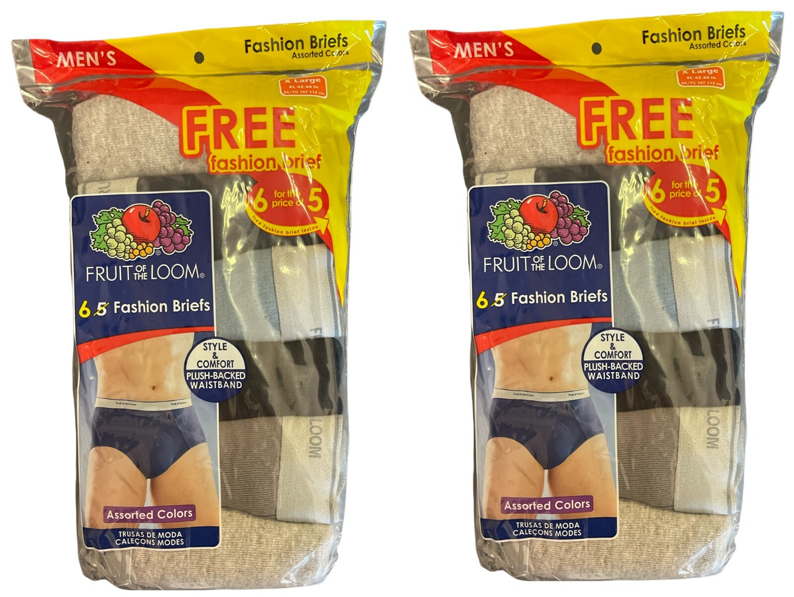 FRUIT OF THE LOOM MEN’S Tagless 6 PK / 10 PK/12PK FASHION BRIEFS Underwear