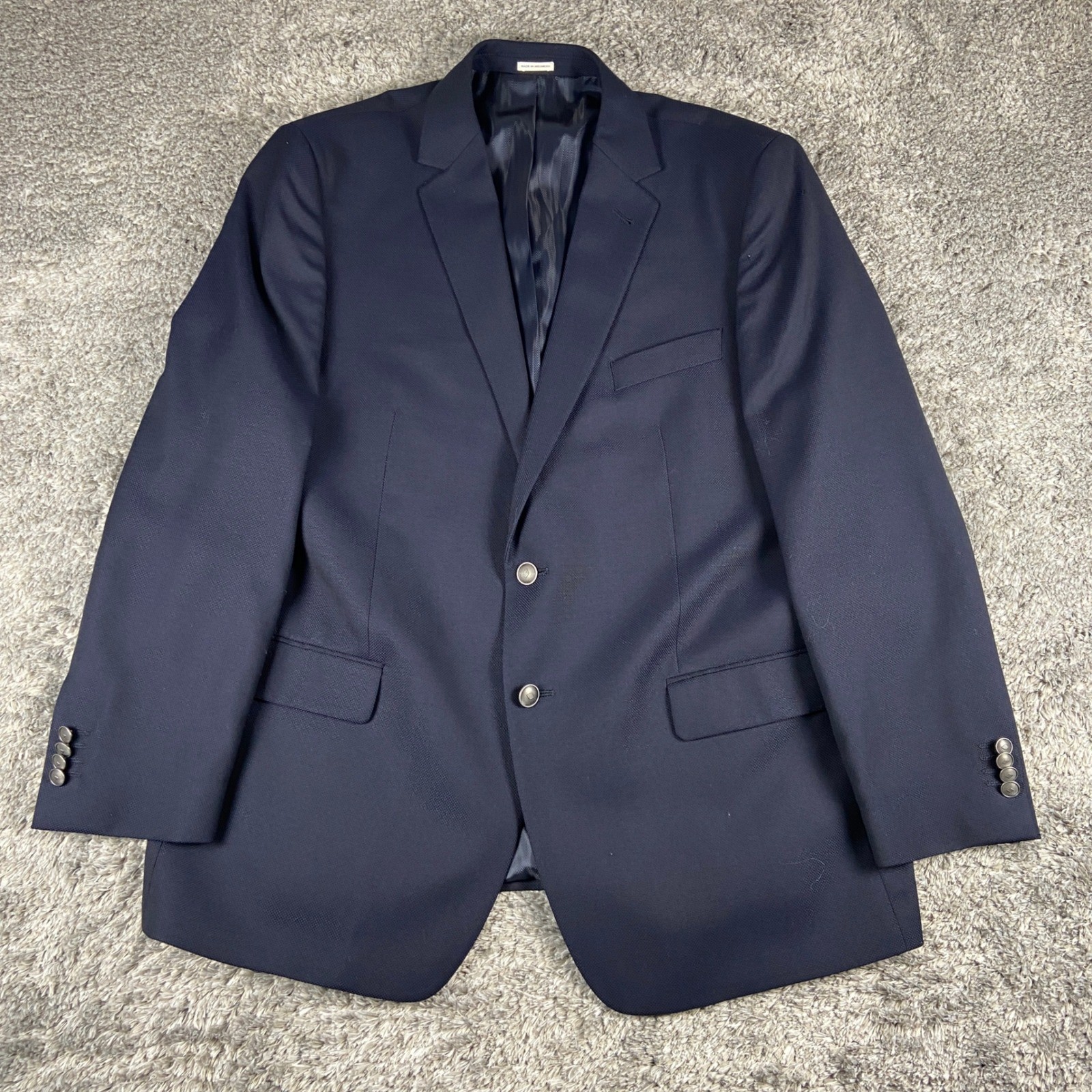Joseph Abboud Heritage Blazer Mens 46R Navy Blue Reda Italian Fabric Wool Jacket