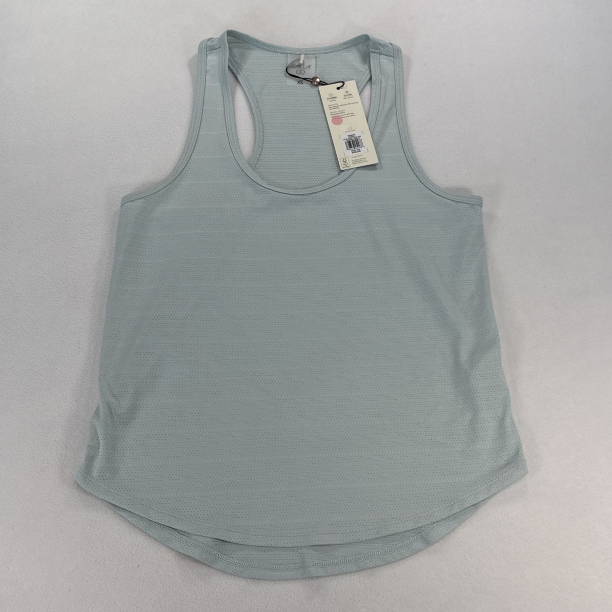 Calia Women’s Scoop Racer Tank Top Calming Green/Mint WAX11205S Sleeveless NWT
