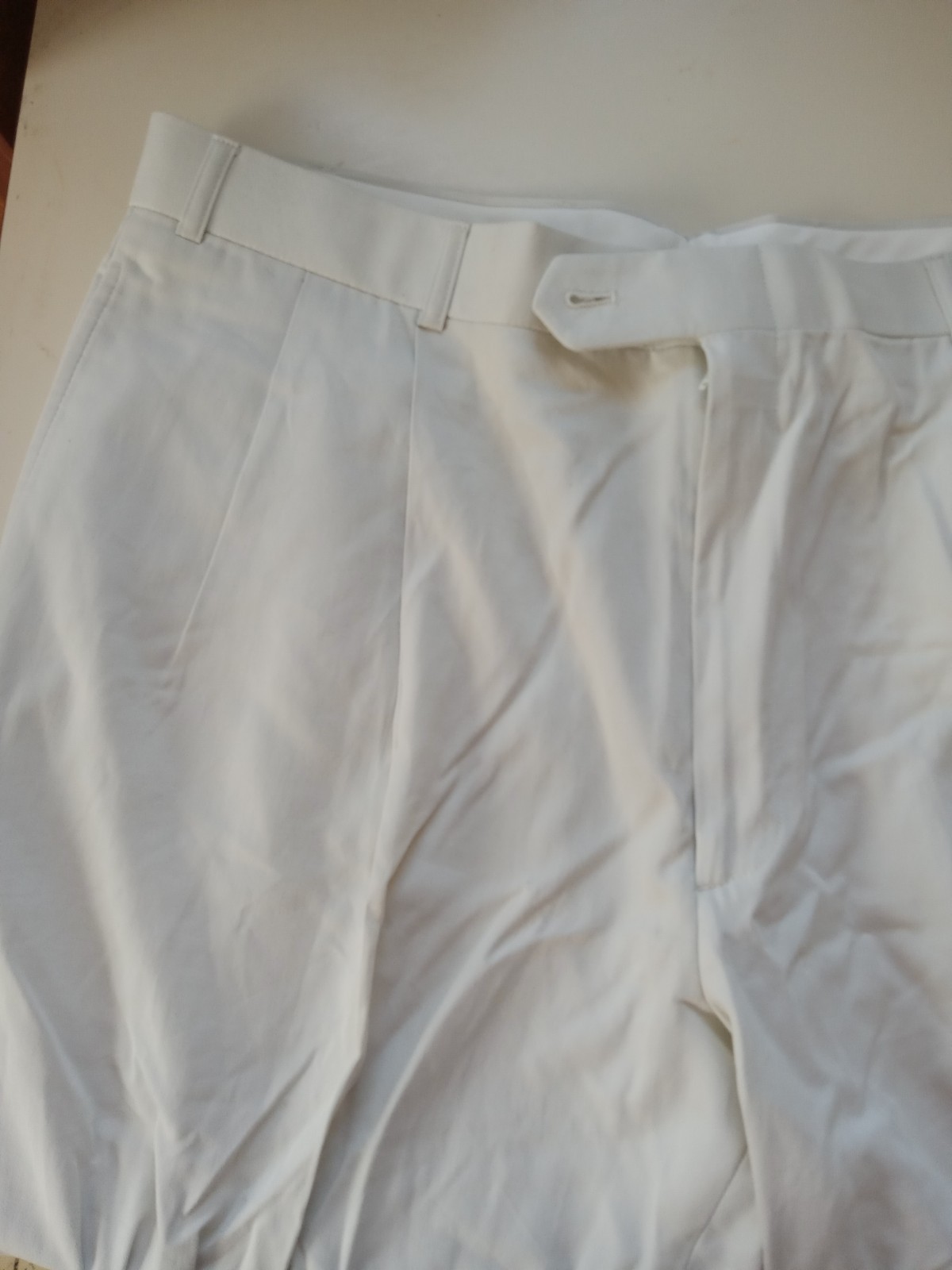 Haspel Pants Beige 38×38 Raw Hem NEW