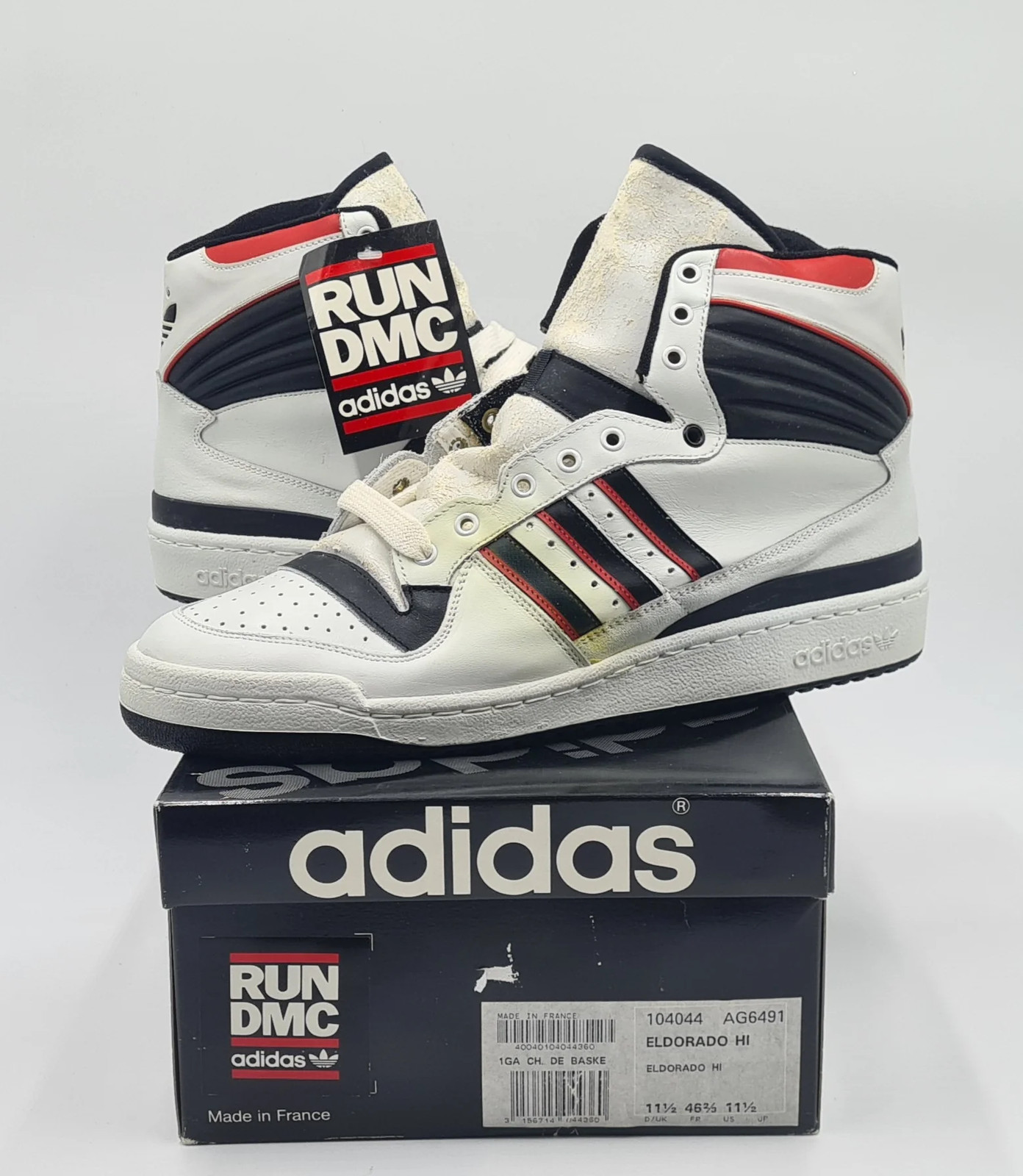 *NEW* Vintage 1980s Adidas Eldorado Hi RUN DMC UK 11.5 / EUR 46 2/3