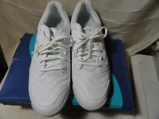 NEW WOMENS ASICS GEL DEDICATE 6 WHITE SILVER TENNIS COURT SNEAKERS SHOES SIZE 11