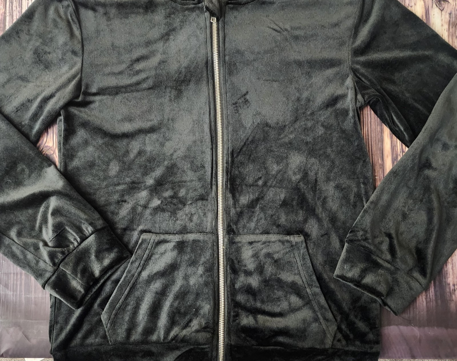 ARSHINER Hoodie Womens Small BUTTERY SOFT Black Velour Velvet Dance Ballet NWOT