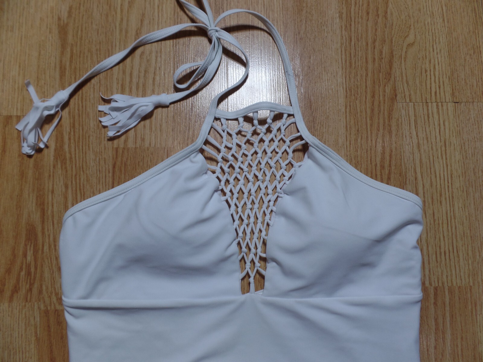 Womens Express Swim 1 piece white swimsuit / bathing suit size large