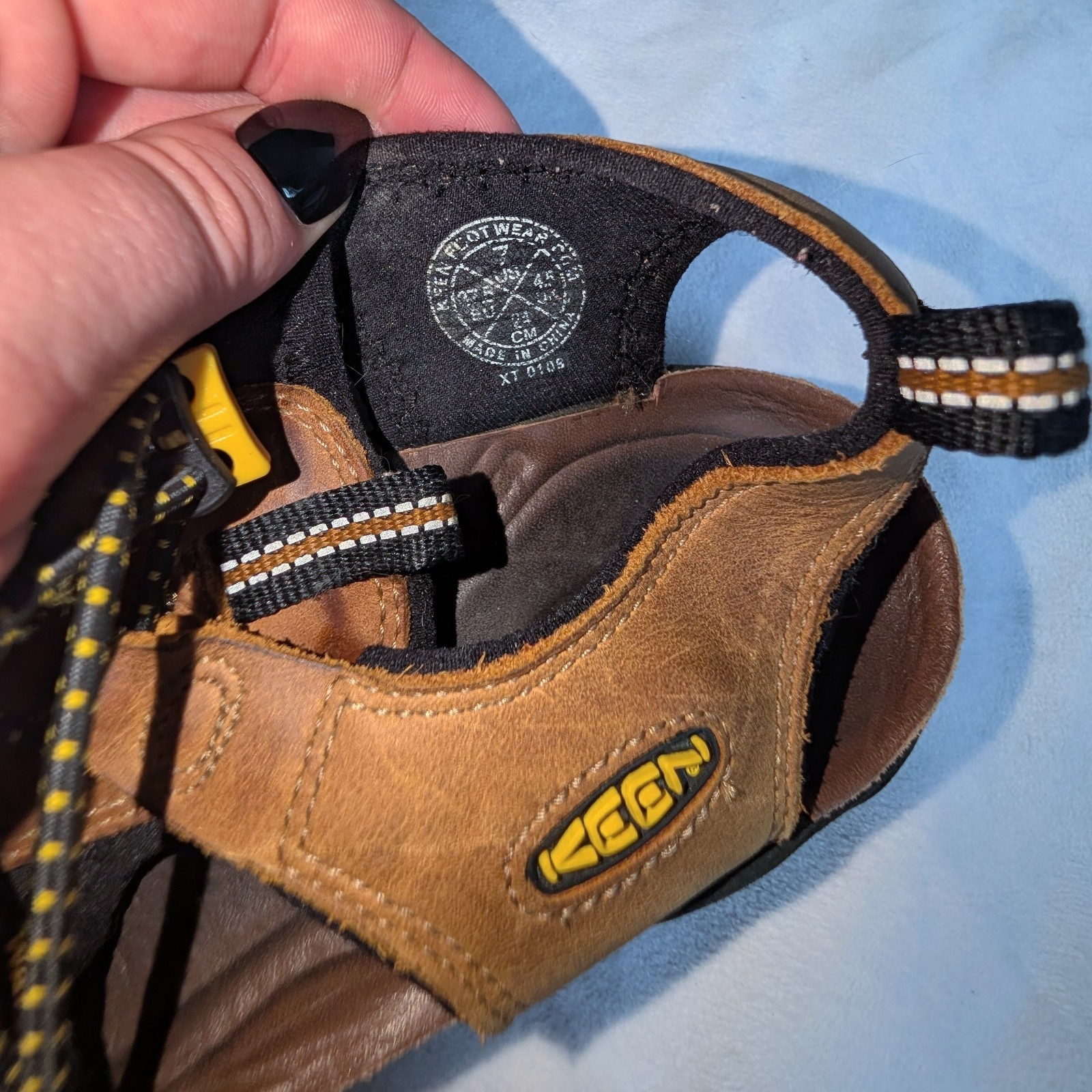 Keen Sarasota Waterproof Hiking Open Toe Sandals Brown Leather Womens 7