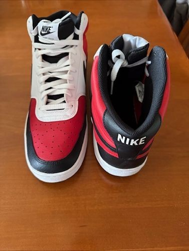 Nike Court Vision Mid Basketball Sneakers Men’s US Size 14 Red/white /black NEW