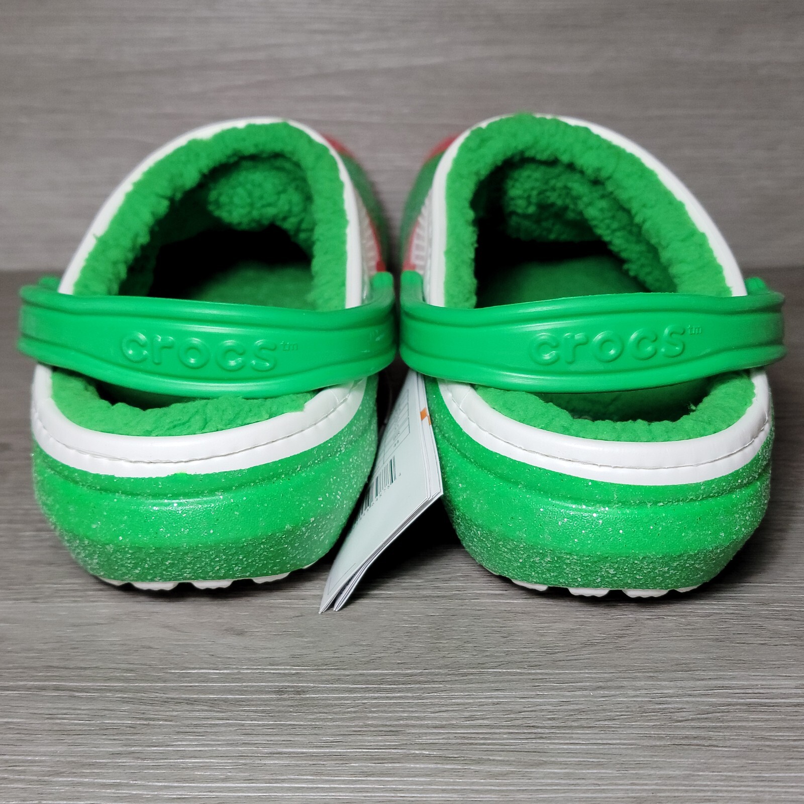 Crocs Classic Christmas Holiday Fuzzy Lined Clogs Sandals Size 13 Dual Comfort