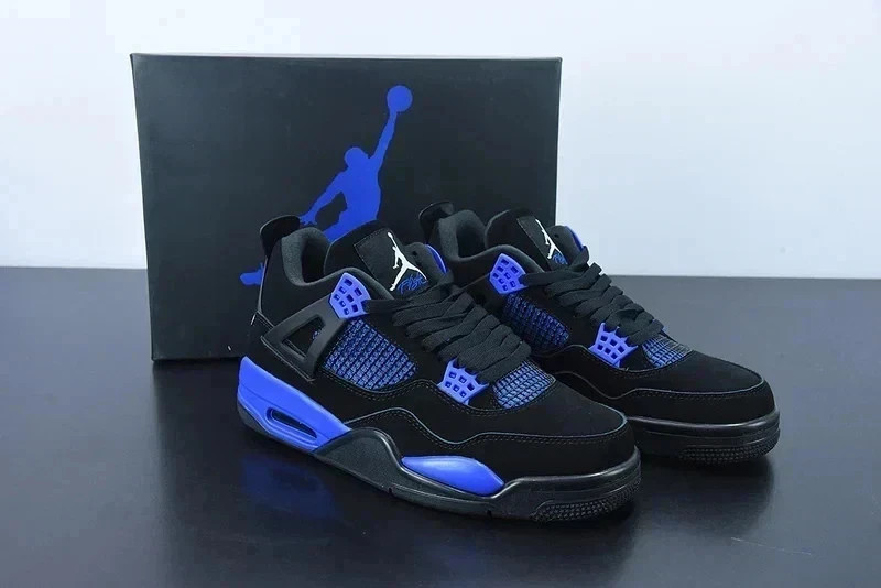 NEW Jordan 4 Retro Black Blue Thunder ALL Men’s Size US 7-12