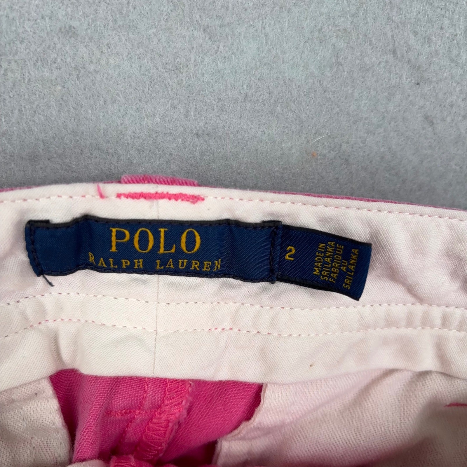 Polo Ralph Lauren Shorts Womens 2 Pink Chino Classic Preppy Summer Coastal