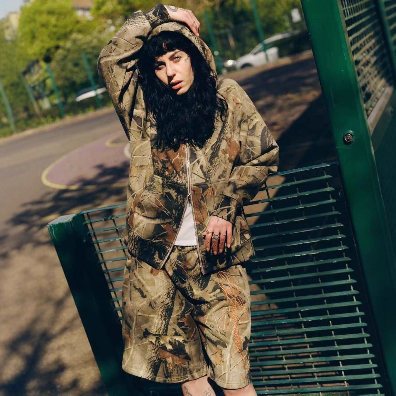 Men’s Y2K Streetwear Letter Print Shorts Loose Fit Casual Hip Hop Summer Sweat