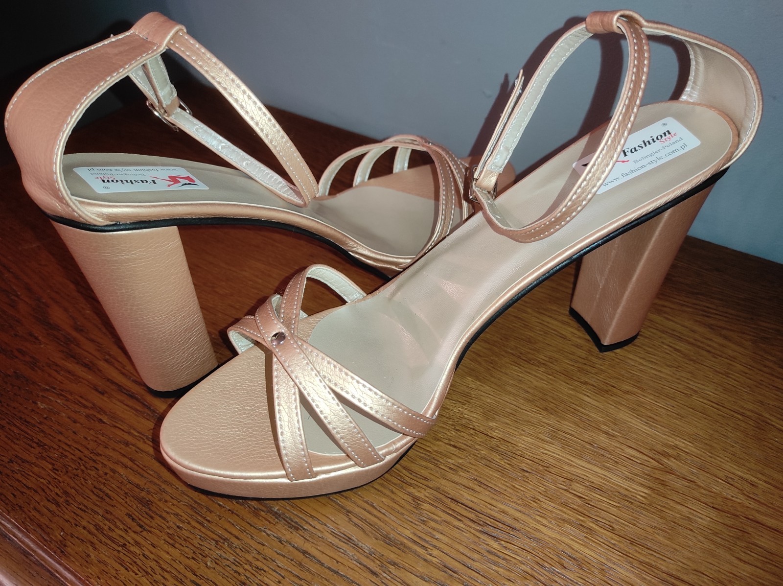 Sandals leather chunky 37 38 39 40 41 42 43 44 45 46 47 platform 2cm heel 13cm PL