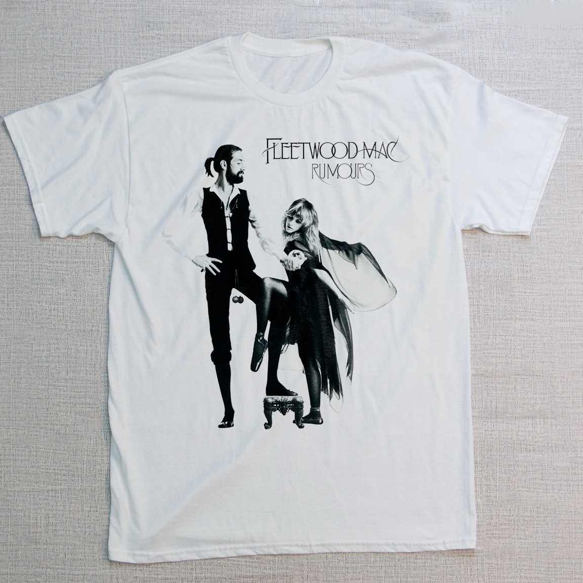 Fleetwood Mac Rumours Album Rock Music Band White T-shirt Size S-5XL
