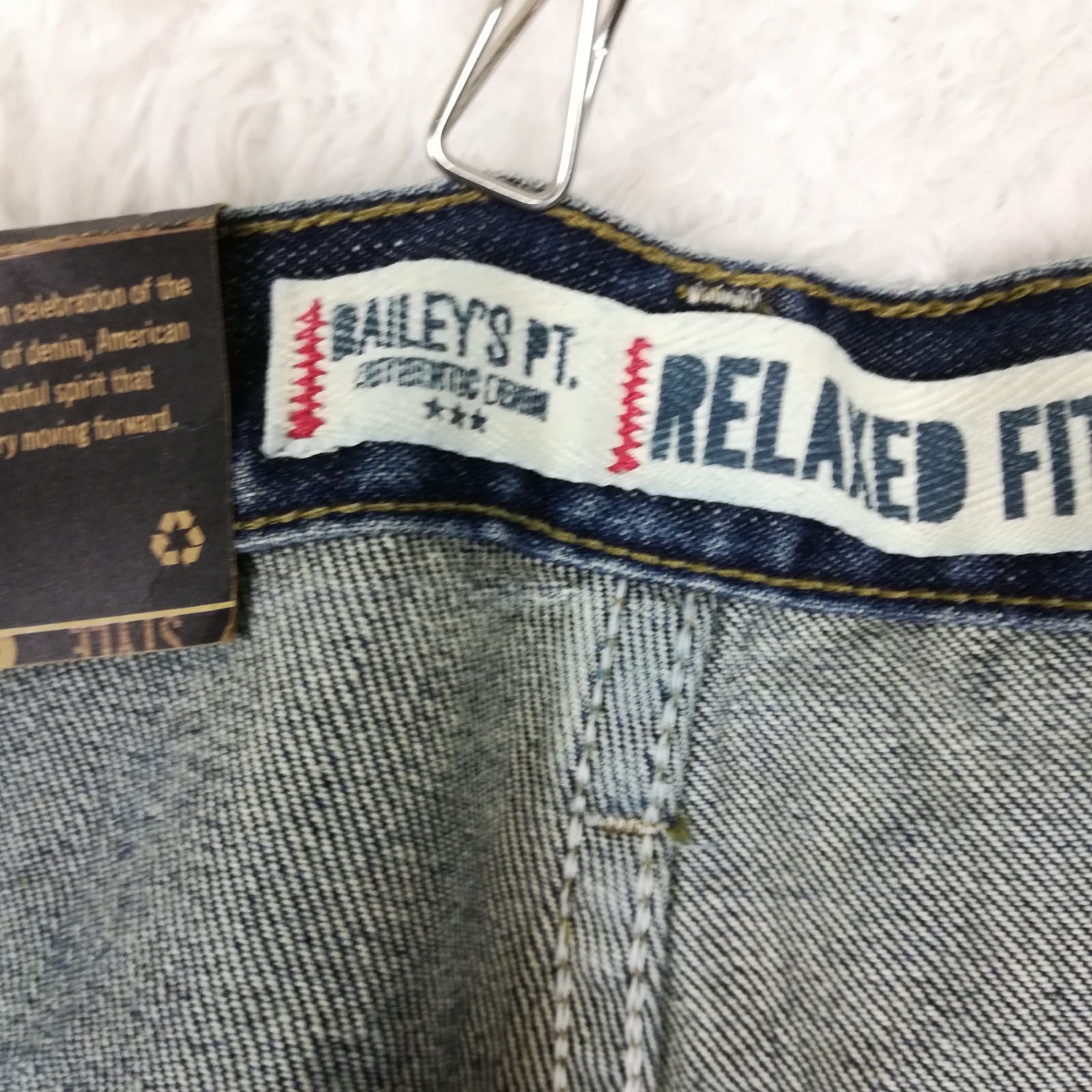 Bailey’s Pt Mens Jeans Straight Leg Relaxed Blue Denim Dark Stonewash 46×30 New