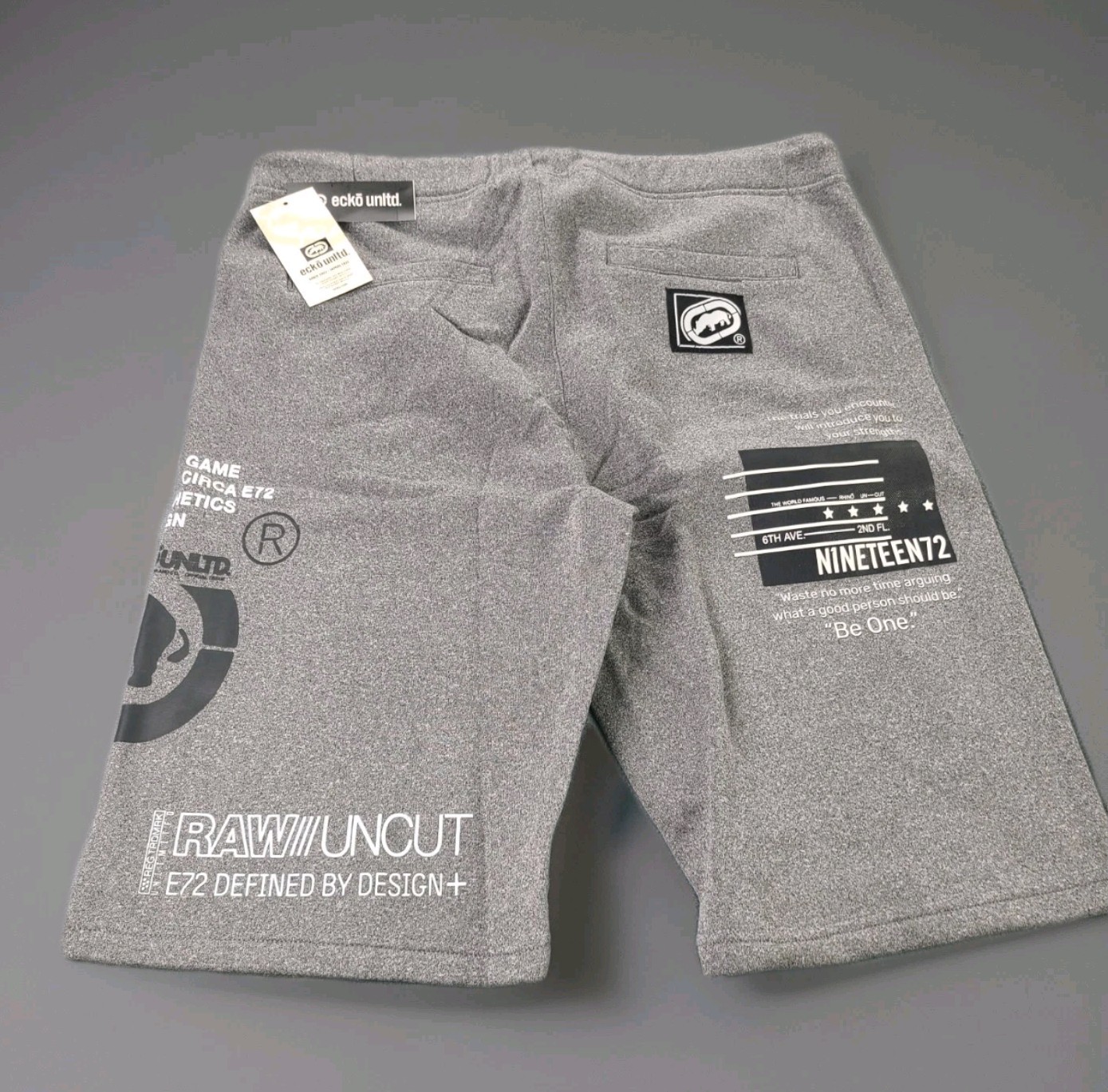 Ecko Unltd. Men’s Rawthentic Fleece Sweat Shorts Gray Size XL New With Tags