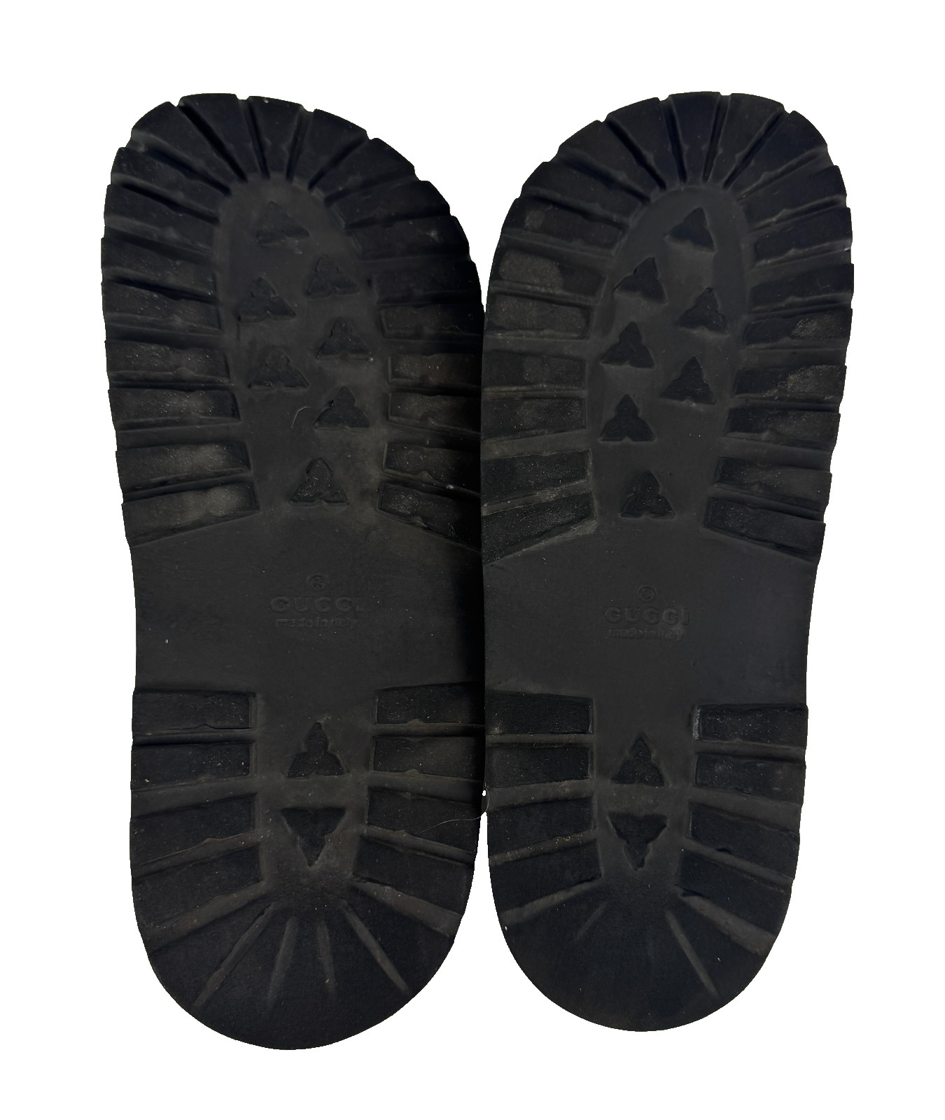 $510 Gucci Auth Men Black Web Rubber Pool Slides 9.5 US 9 UK 43 EU Sandals Shoes