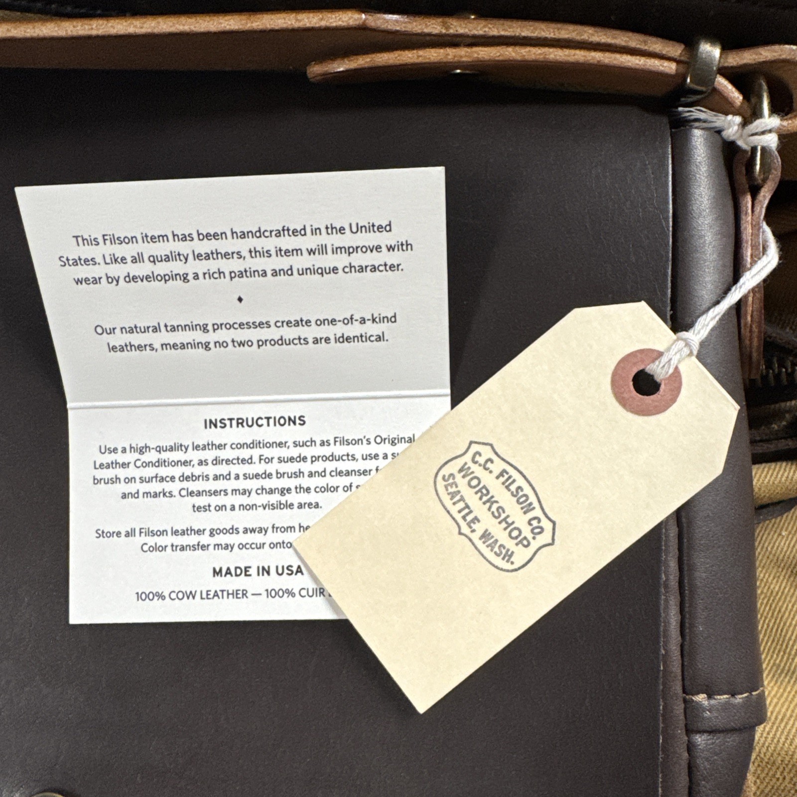 Filson Workshop Small Satchel Bag Made In The USA Limited #22 of 50