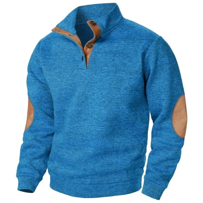Men’s Long Sleeve Stand Collar Sweatshirt Casual Outdoor Streetwear Pullover