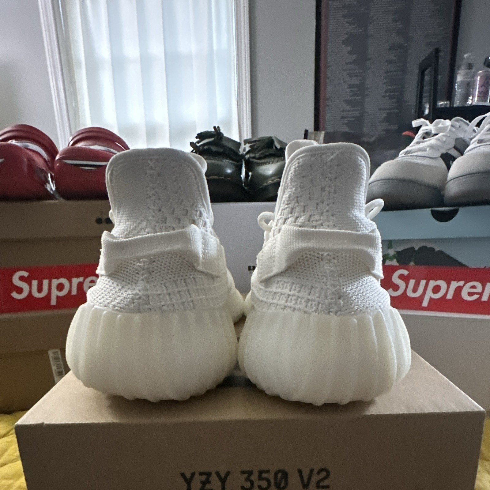 adidas Yeezy Boost 350 V2 Low Top USM 13 Sneaker Bone/Bone/Bone White HQ6316