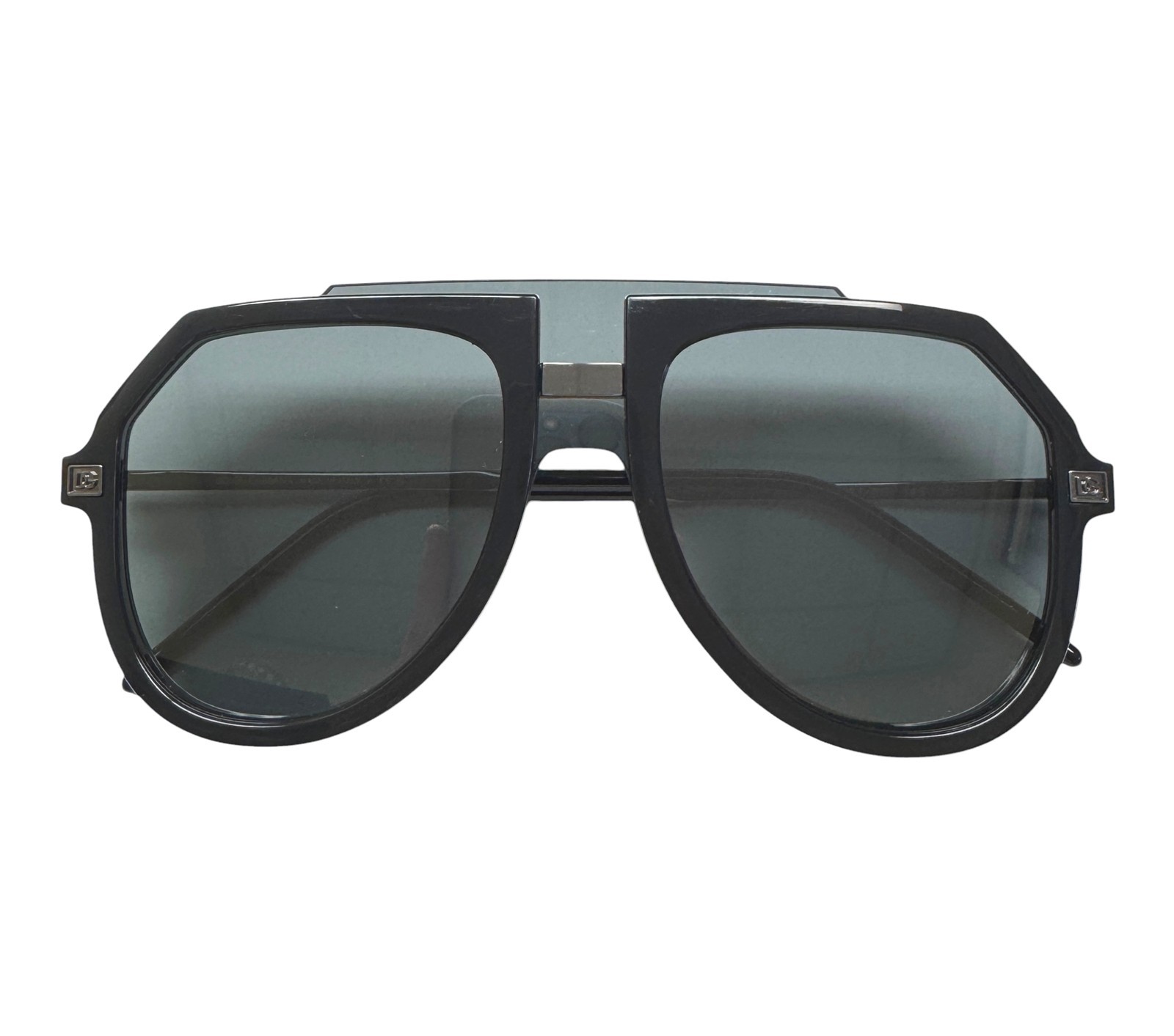 Dolce Gabbana Sunglasses Polished Black Gray Mirror DG 6195 501/6G with Case