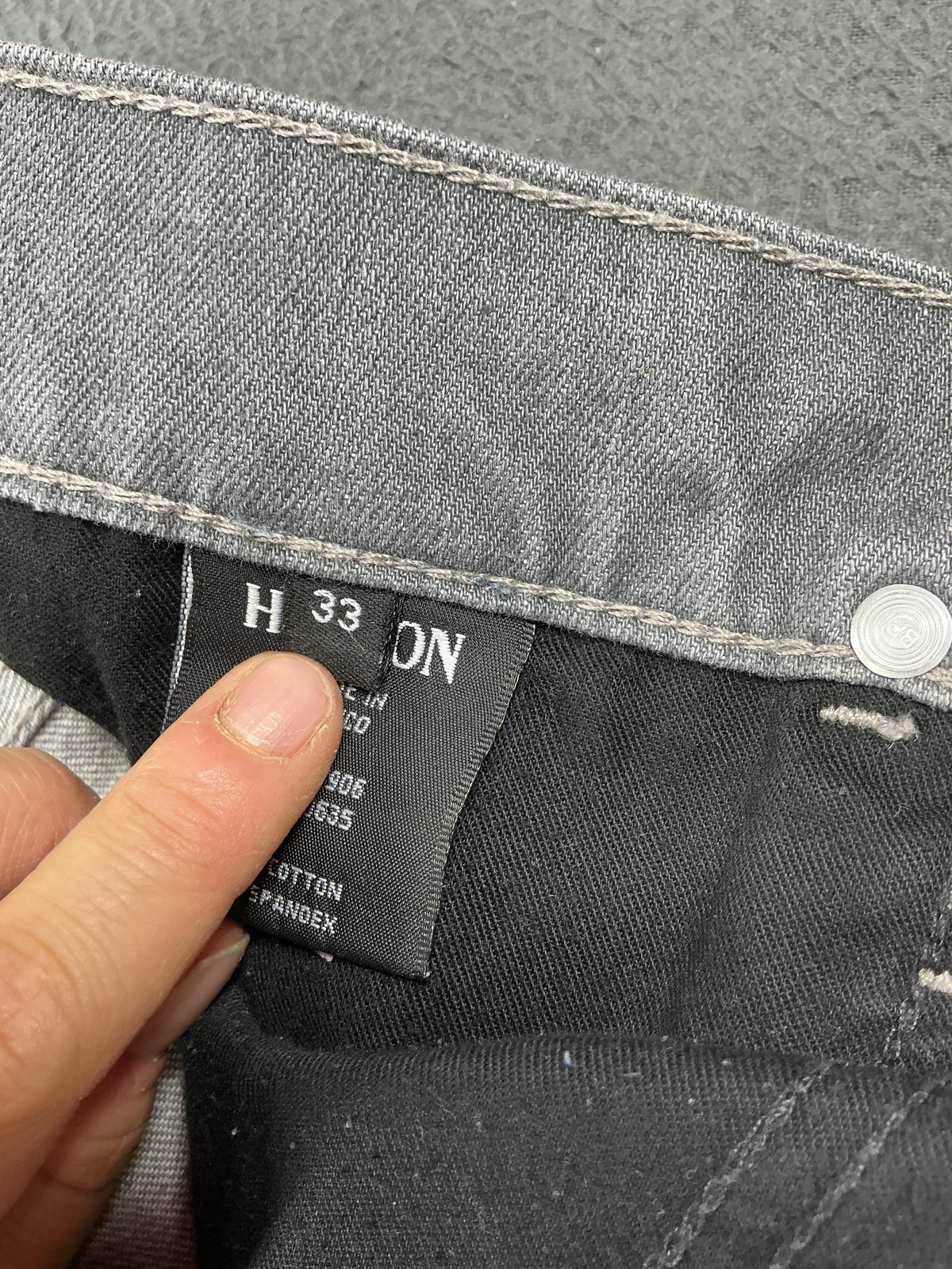 Hudson Jeans Mens 33×32 Gray Byron Five Pocket Straight Stretch Denim Mexico