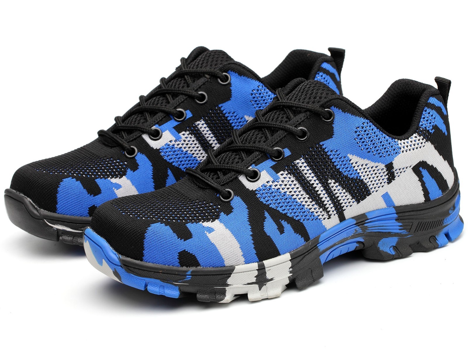 Camouflage Steel Toe Safety Shoes for Men Women Lightweight Work Sneakers