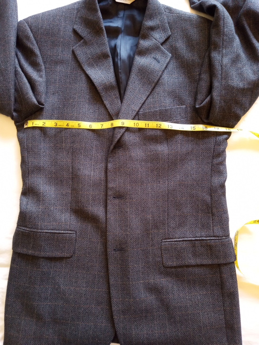 Pronto Uomo Blue & Charcoal Windowpane Silk Wool Sportcoat Blazer 37R