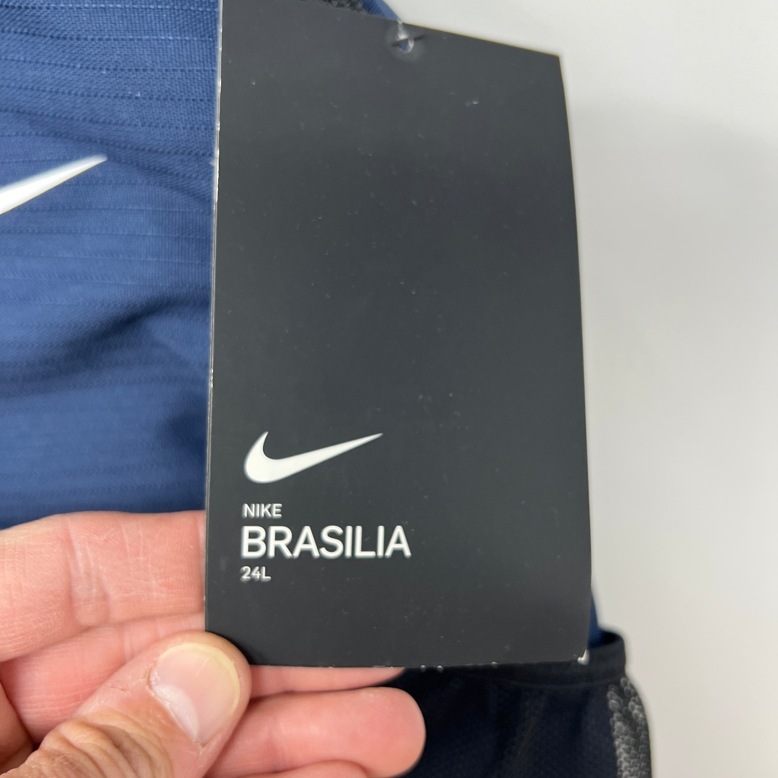 Nike Brasilia Backpack Medium 24L Blue/White Cockburn Clan Embroidery NWT