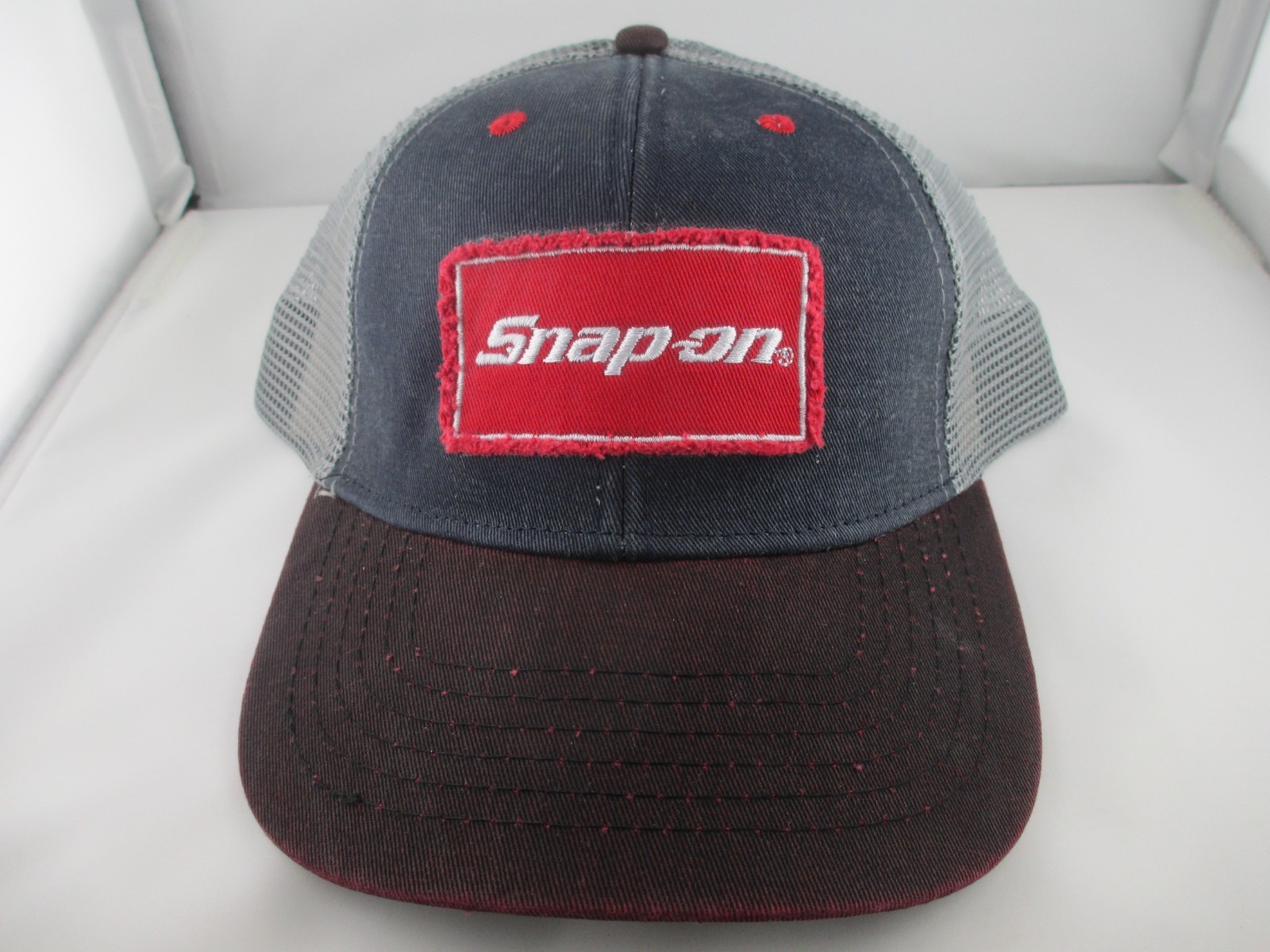 Snap-On Tools Strapback Blue/Red K-Products Grey Mesh Back Trucker Hat