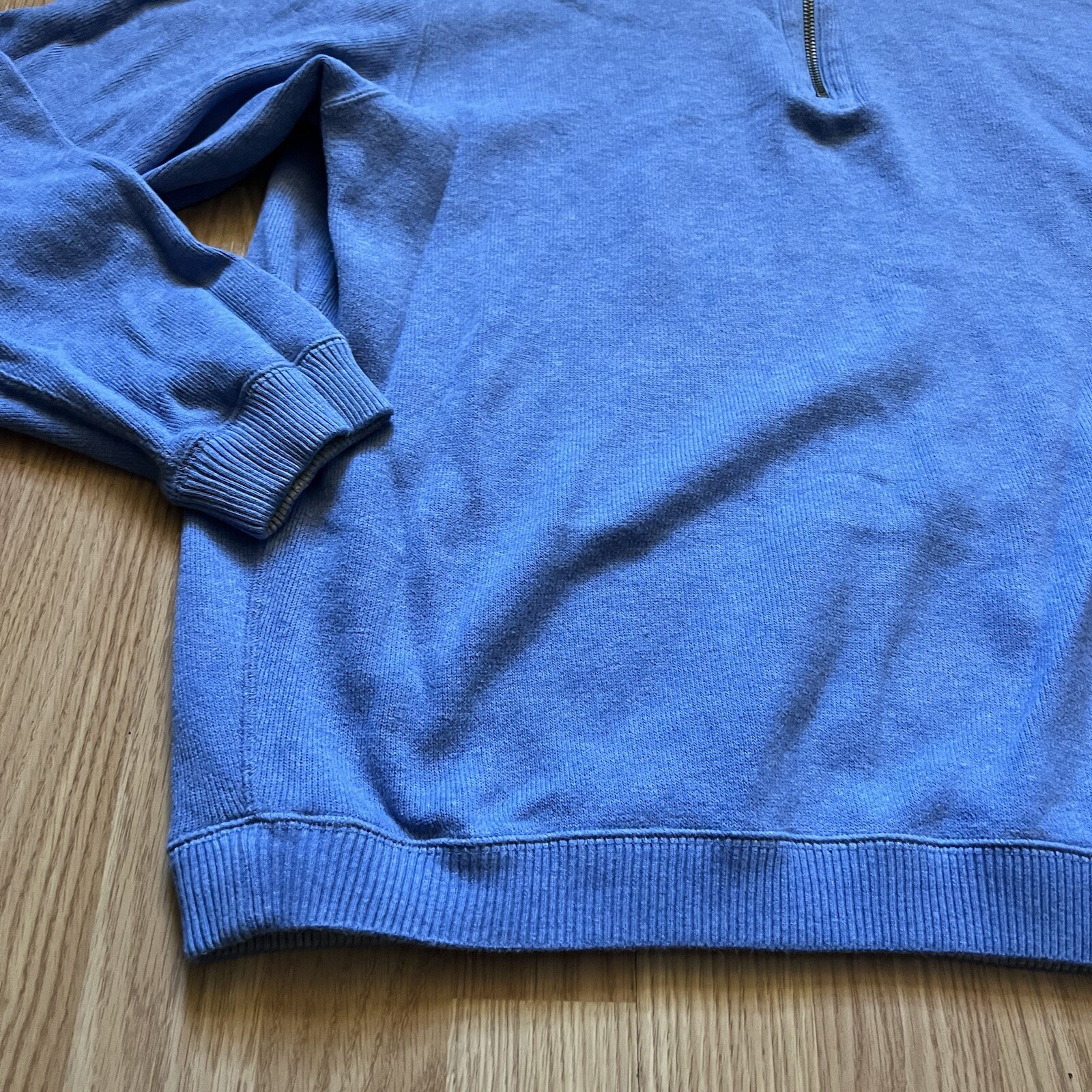 Cremieux Light Blue & Gray Reversible 1/4 Zip Sweater Men’s Size XL Golf Preppy