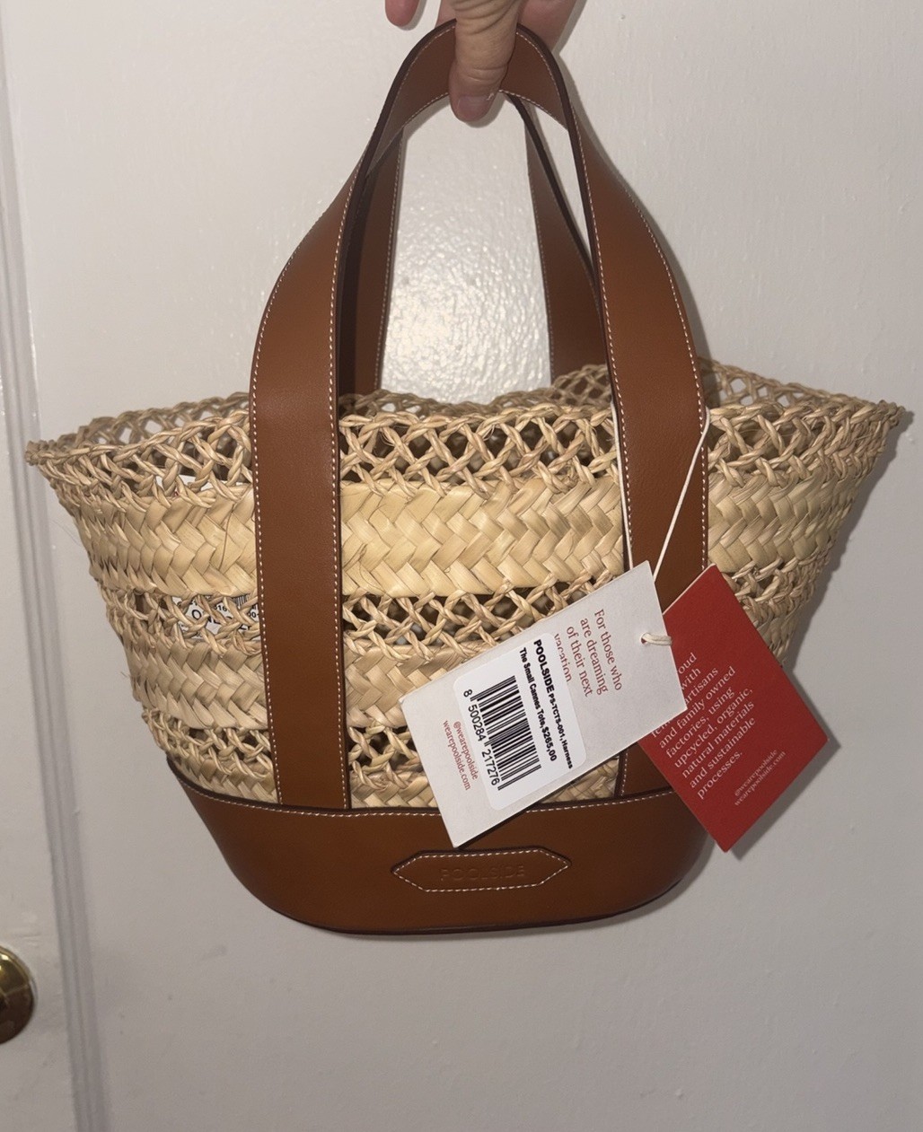Poolside The Small Cannes Straw Tote Purse Bag