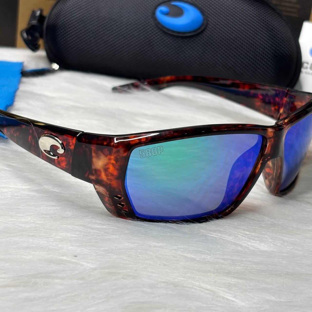 HOT ITEM Costa Del Mar TUNA ALLEY Tortoise POLARIZED Green 580P Lenes Sunglasses