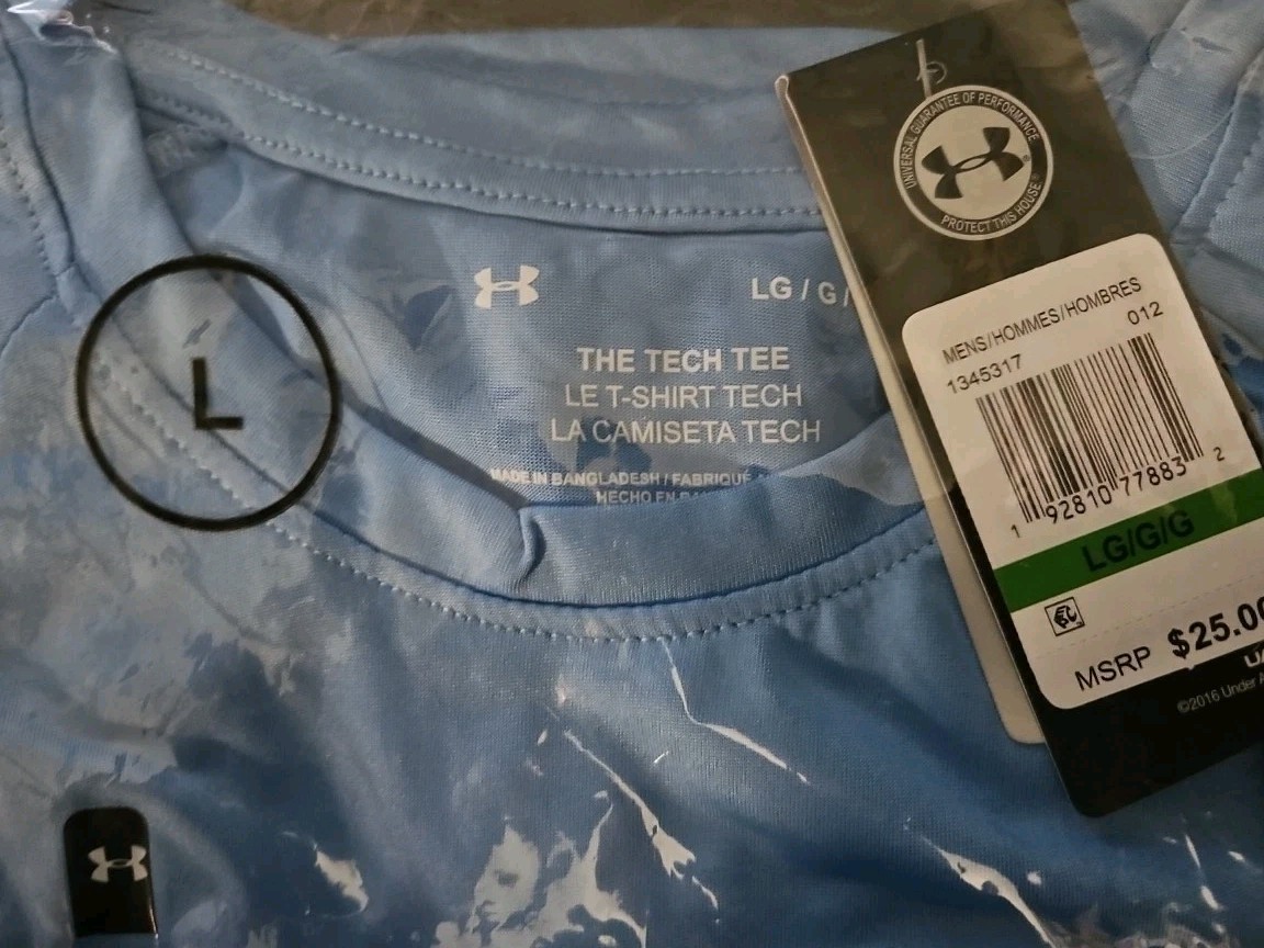 Under Armour Tech Tee Loose Men’s T-Shirt Short Sleeve Blue Sz Large NWT.