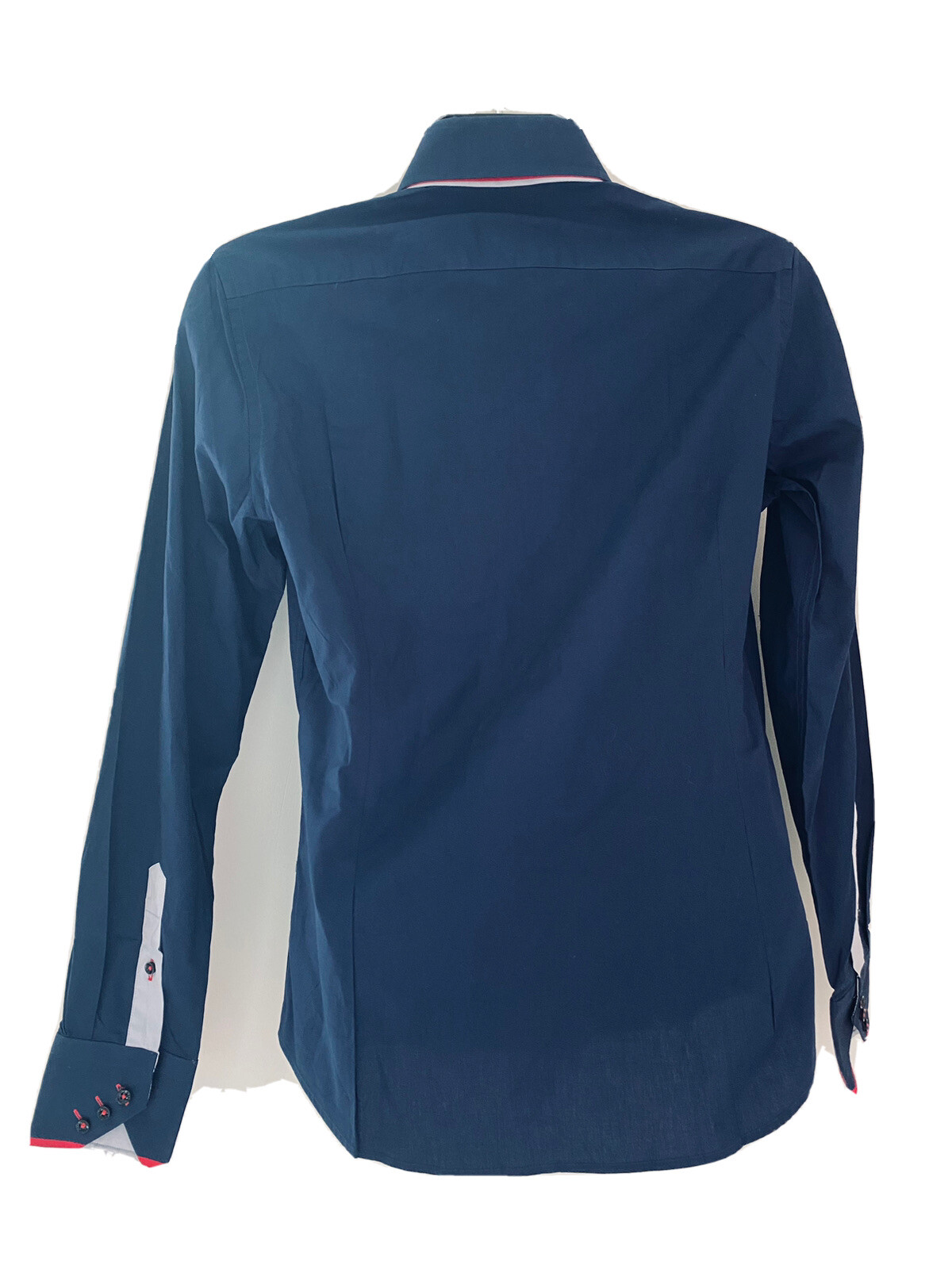 Re Camicia Men’s Dark Blue Button Up Shirt Size M 97% Cotton 3% Elastane New vtd