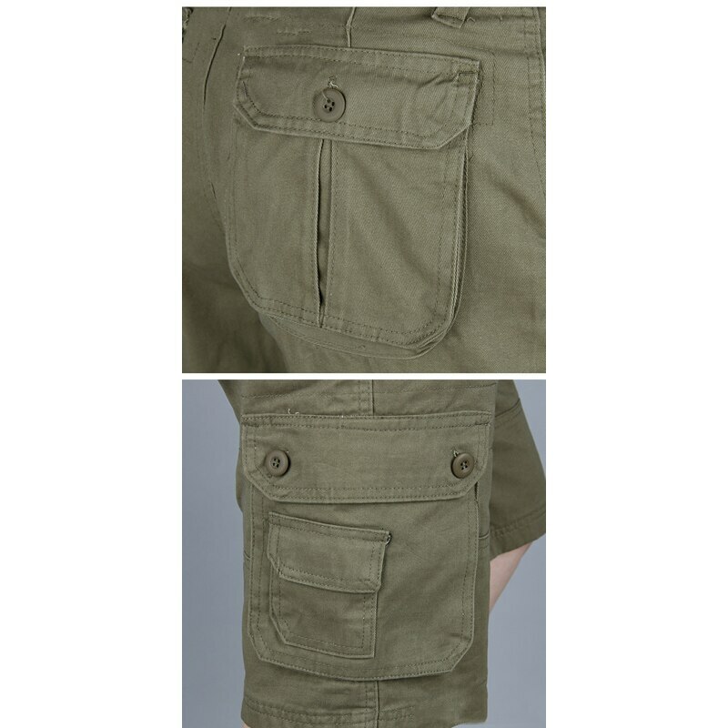 Pantalones Cortos Cargo Para Hombres Moda De Verano Con Bolsillos Transpirables