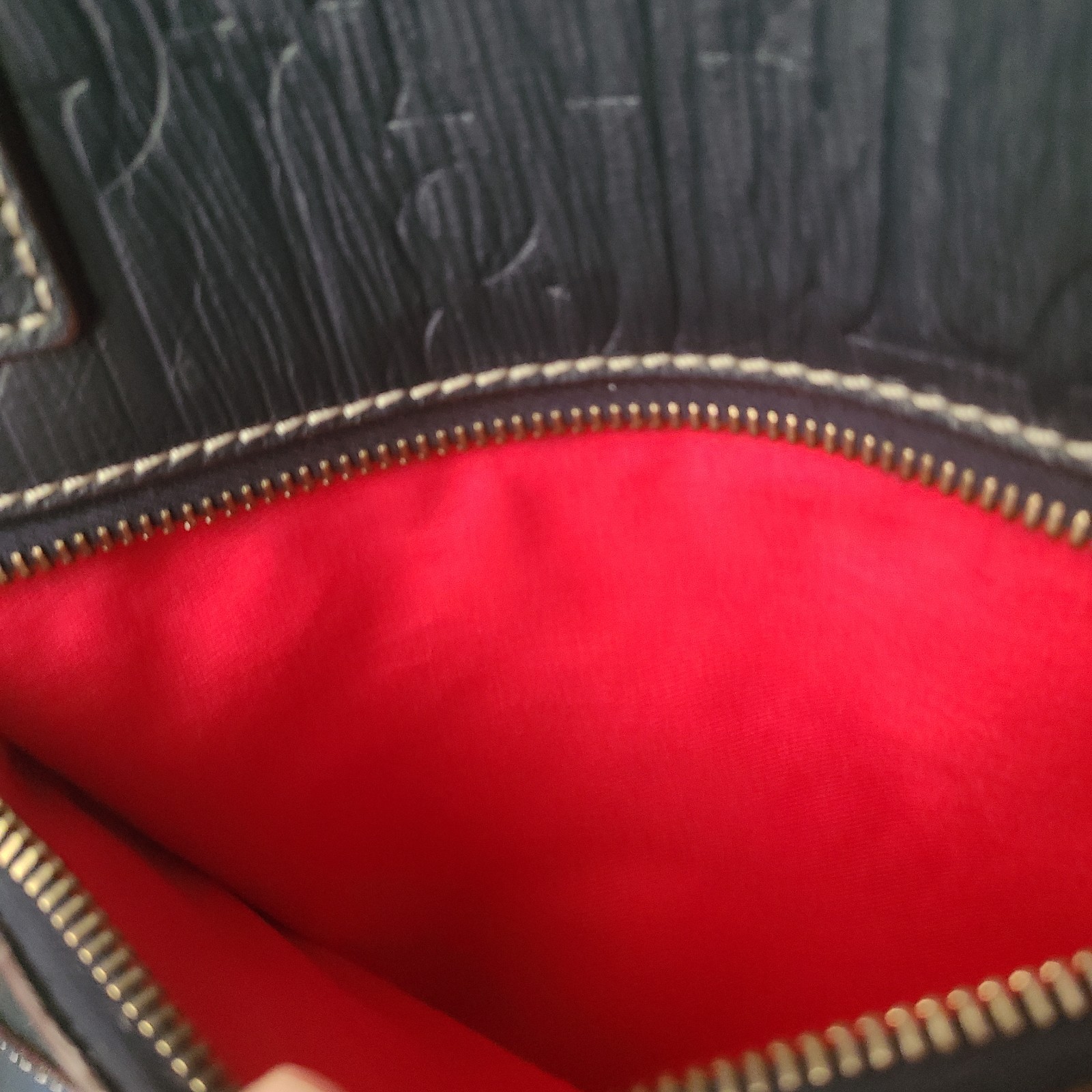 Dooney & Bourke EUC VTG Lexington Russell Black Leather Tote Embossed Pattern