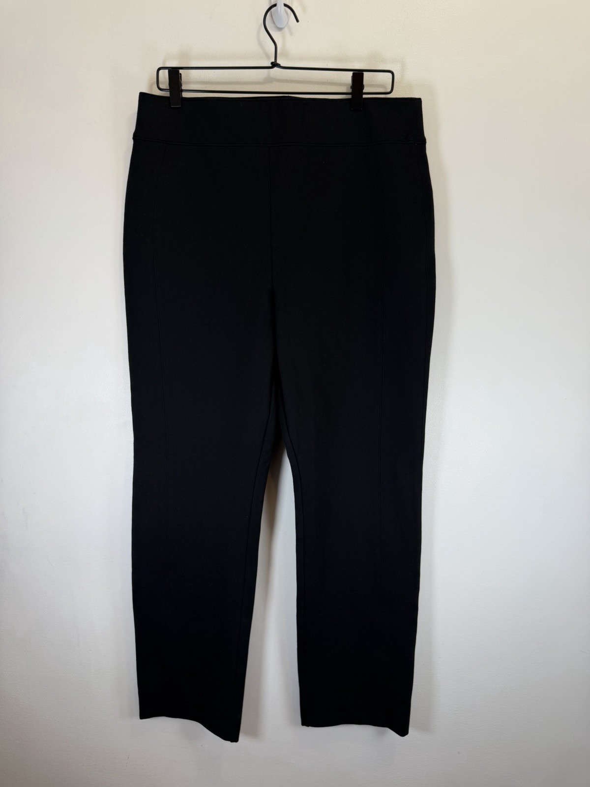 Spanx By Sara Blakely Ponte Knit Pants Womens 1X Black Stretch