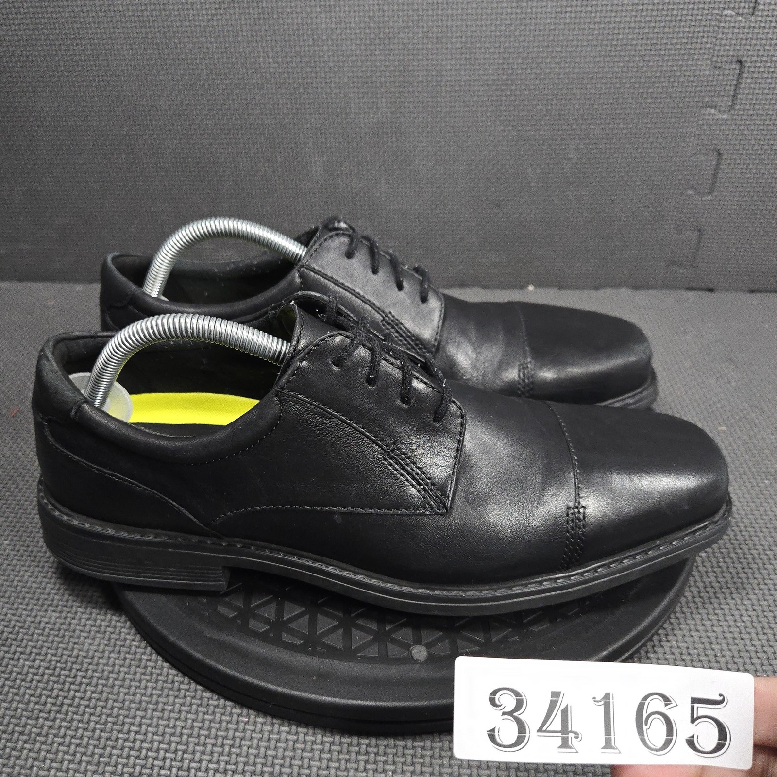 Bostonian Commonwealth Shoes Mens Size 9 Black Leather Derby Dress Flexlite