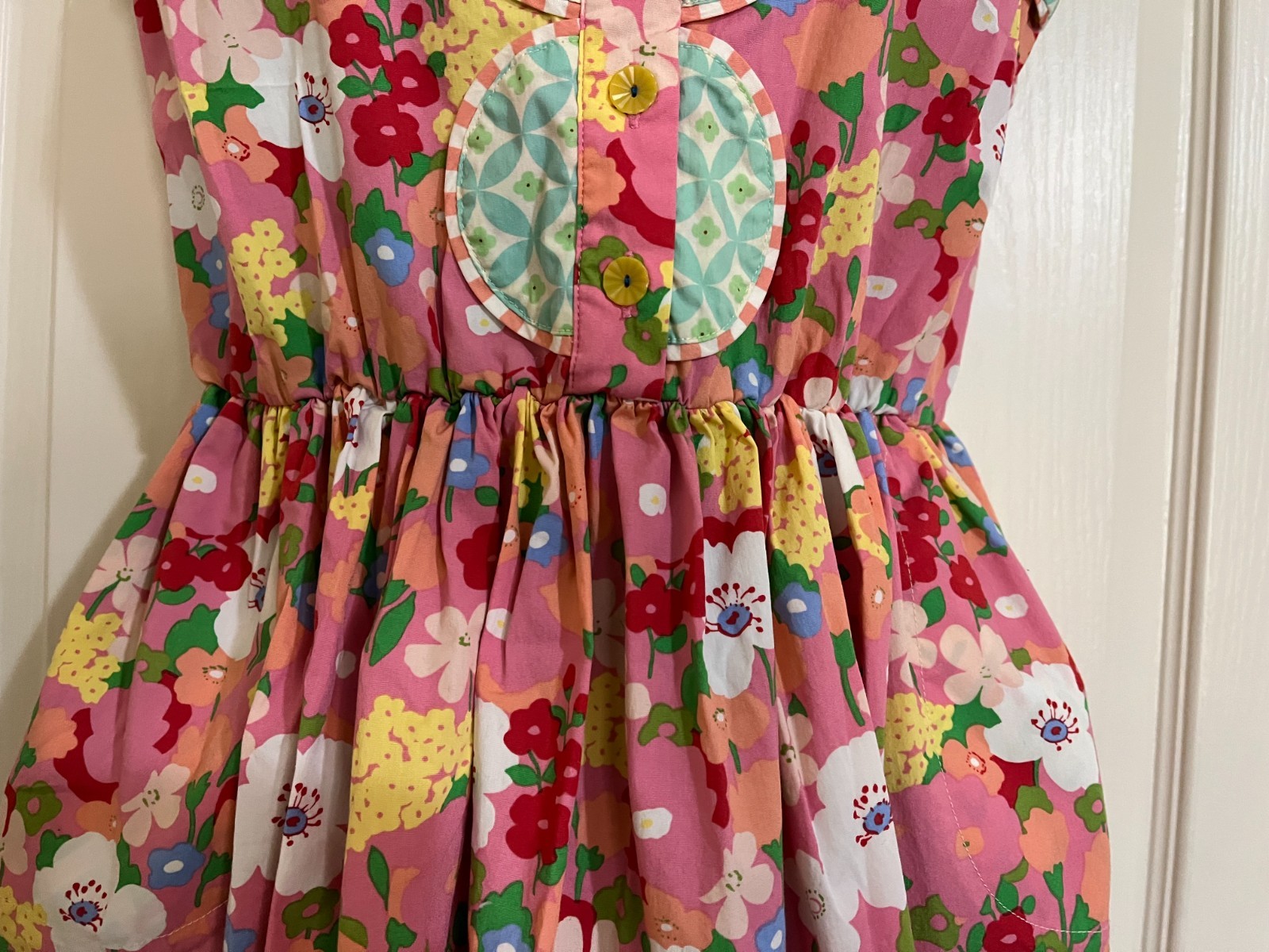 MATILDA JANE Sleeveless Leah Fit & Flare Dress Wonderful Parade Floral Pockets S